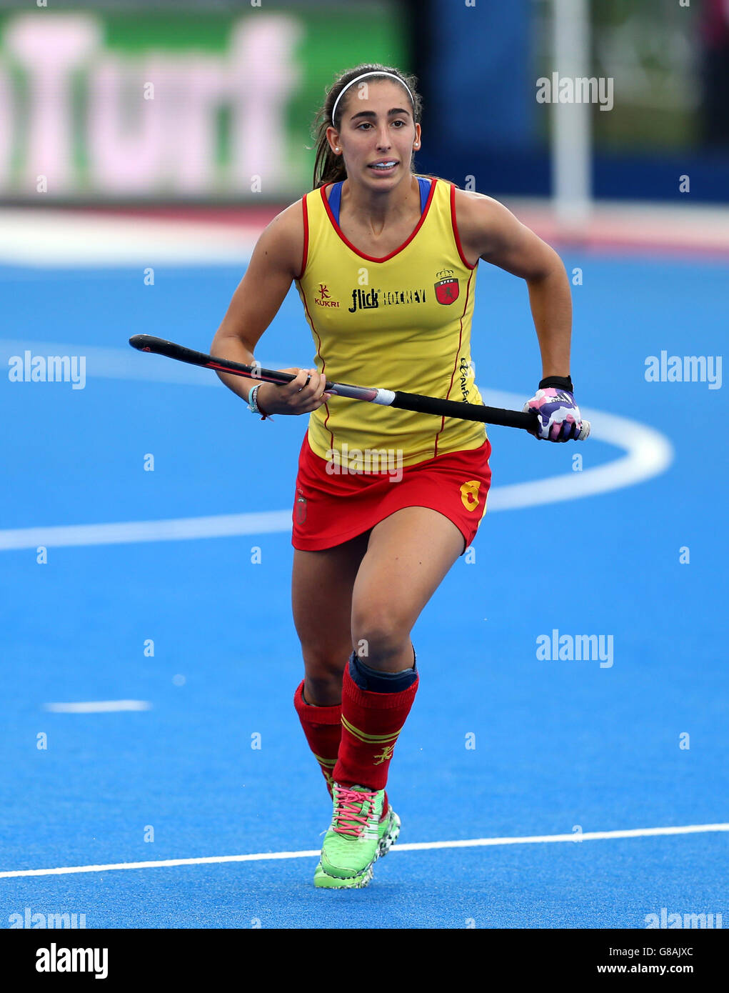 Julia Pons in Spagna durante la partita della medaglia di bronzo al Lee Valley Hockey and Tennis Center, Londra. PREMERE ASSOCIAZIONE foto. Data immagine: Domenica 30 agosto 2015. Il credito fotografico dovrebbe essere: Simon Cooper/PA Wire Foto Stock