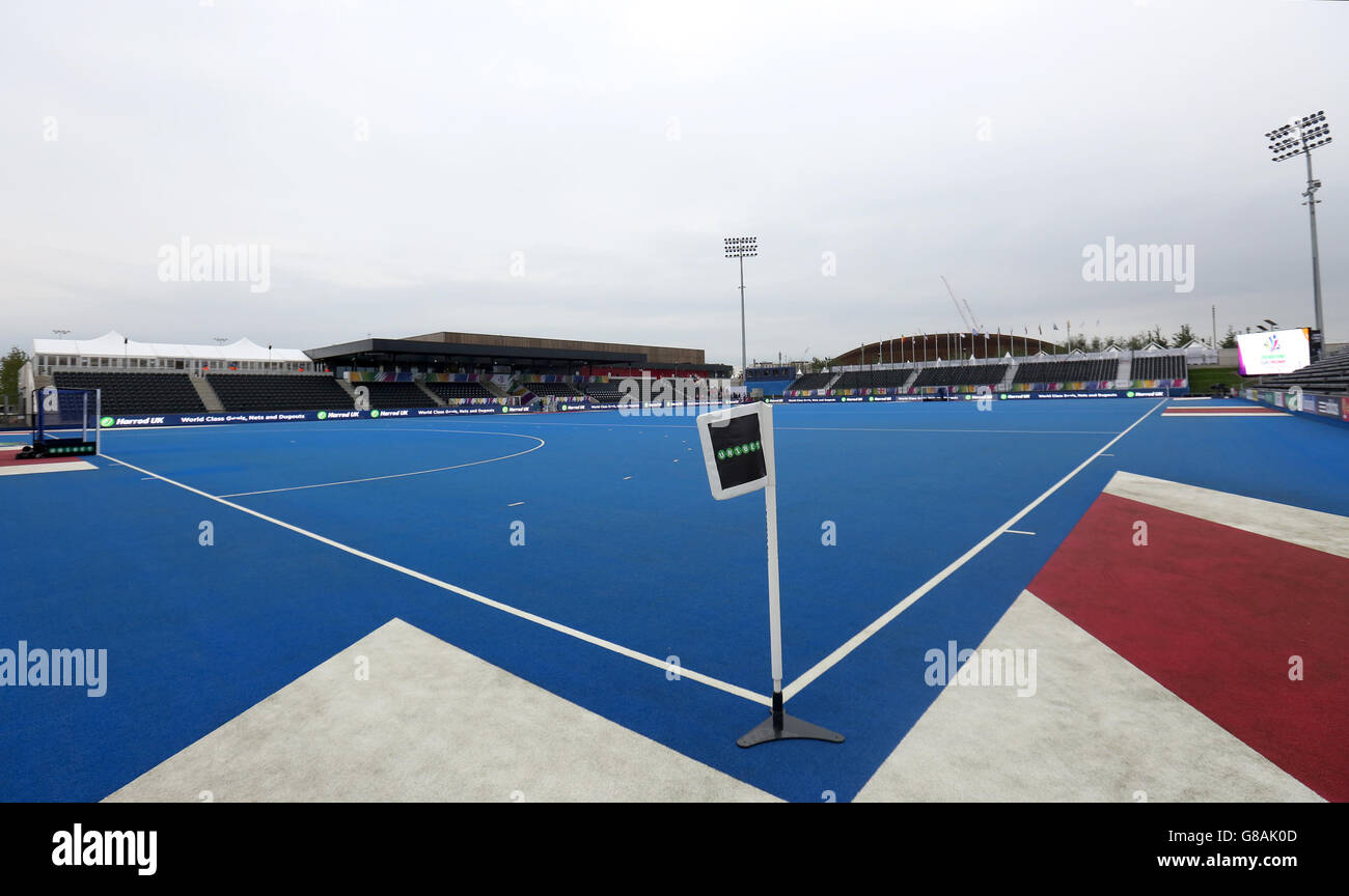 Una vista generale del Lee Valley Hockey and Tennis Center, Londra. PREMERE ASSOCIAZIONE foto. Data immagine: Domenica 30 agosto 2015. Il credito fotografico dovrebbe essere: Simon Cooper/PA Wire Foto Stock