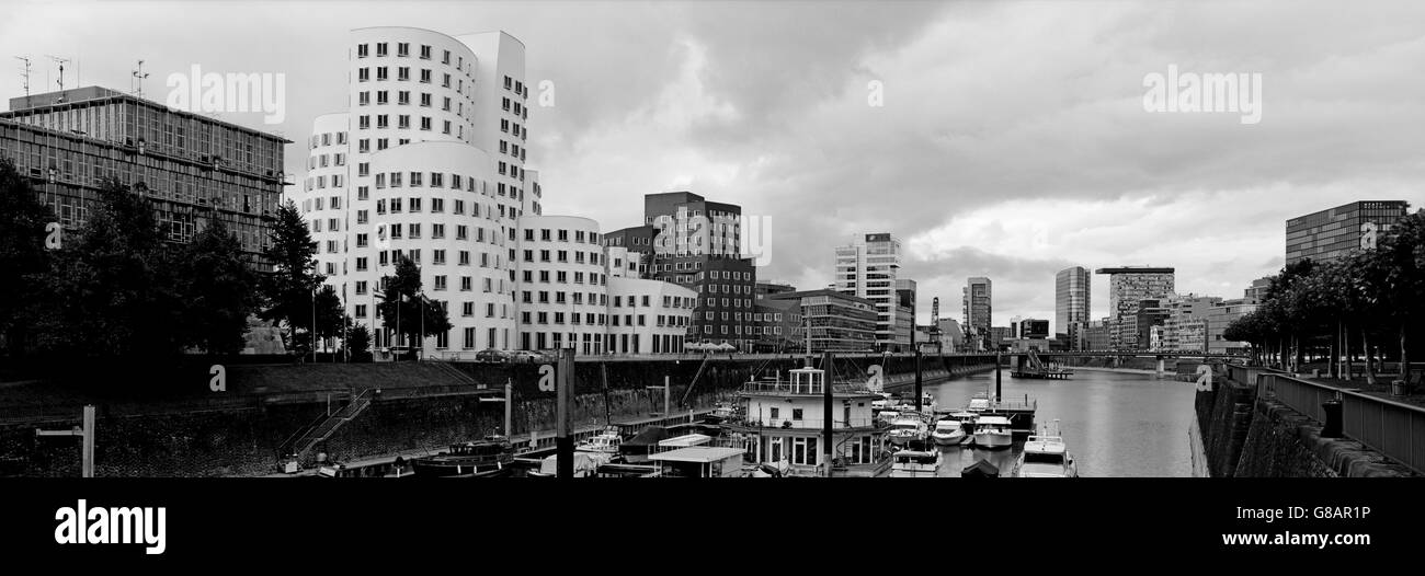 Media Harbour, Düsseldorf, Germania Foto Stock