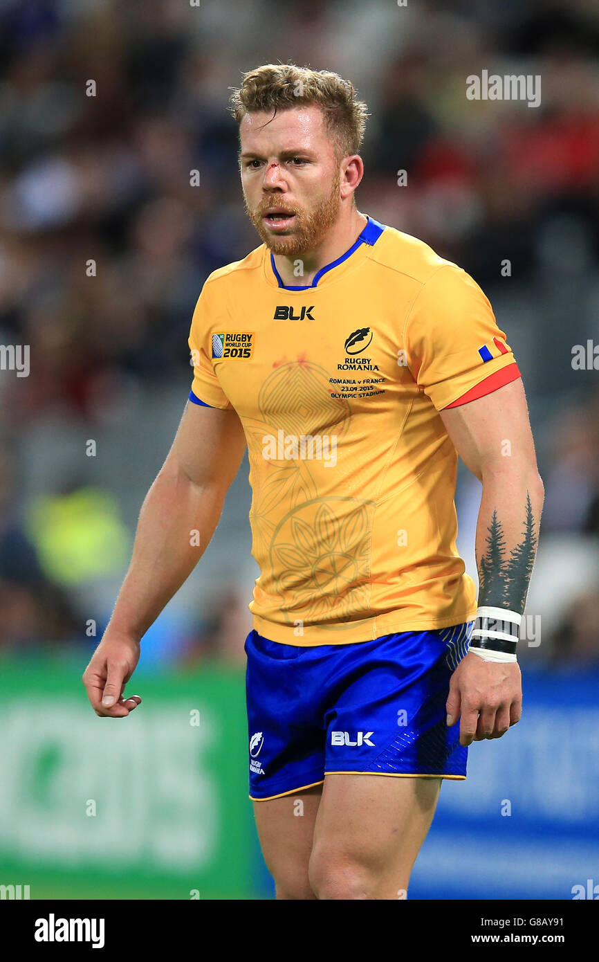 Rugby Union - Coppa del mondo di Rugby 2015 - Pool D - Francia / Romania - Stadio Olimpico. Csaba Gal, Romania Foto Stock