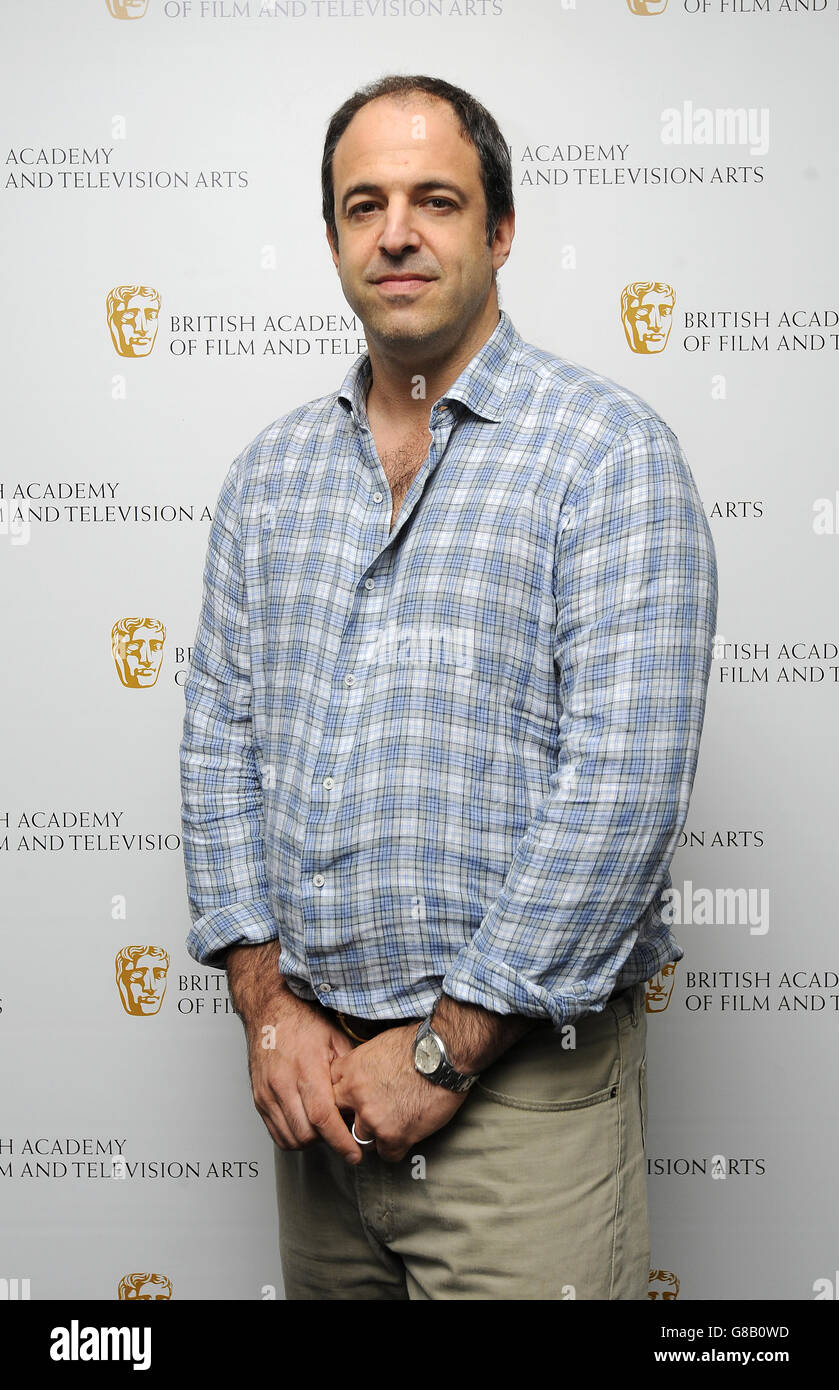 Il produttore Simon Chinn, che fa parte della giuria ha votato i BAFTA Breakthrough Brits 2015 al BAFTA 195 Piccadilly. Foto Stock