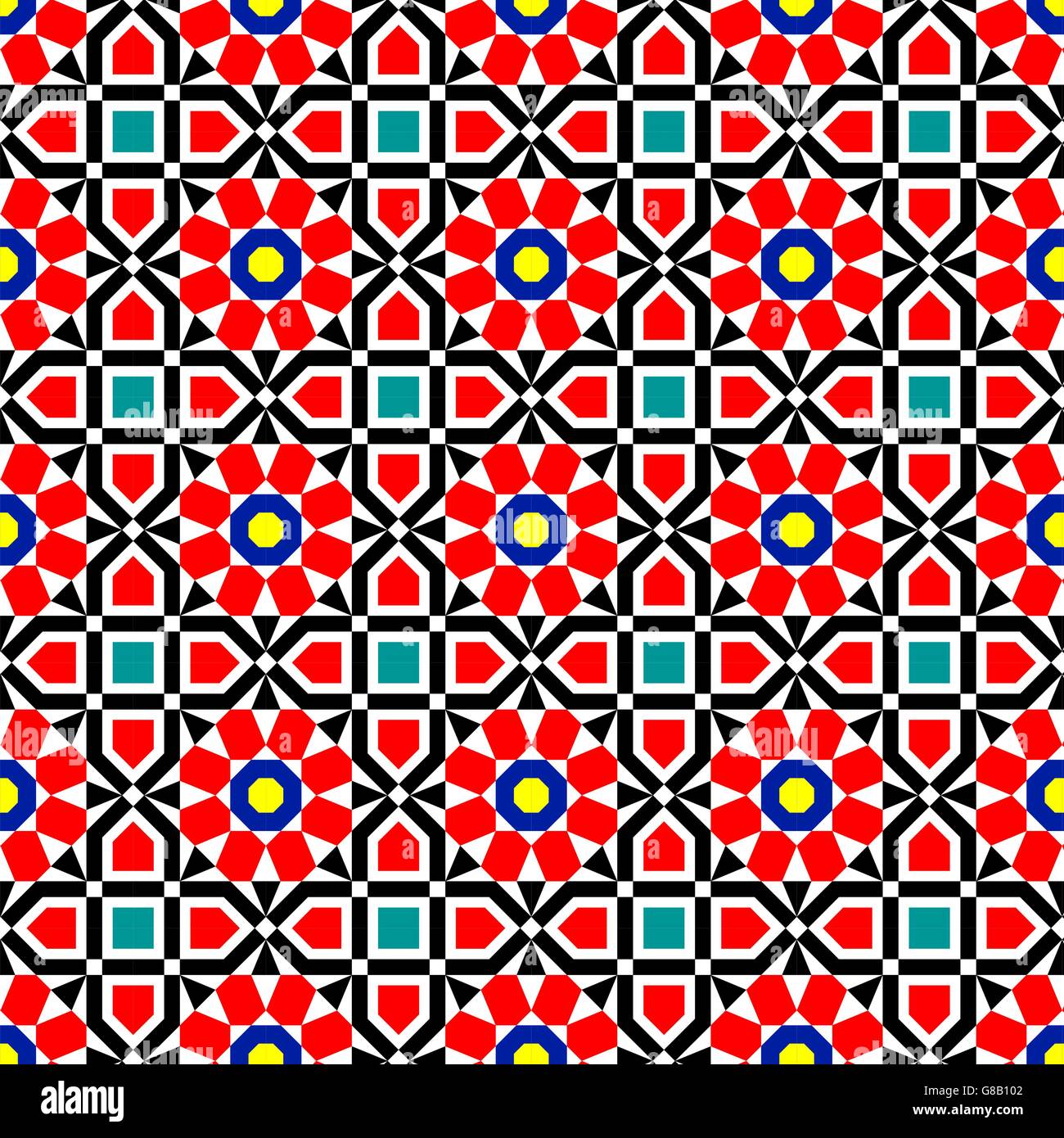 Tradizionali del Medio Oriente vettore colorata arte Islamica Pattern Ornamenti Illustrazione Vettoriale