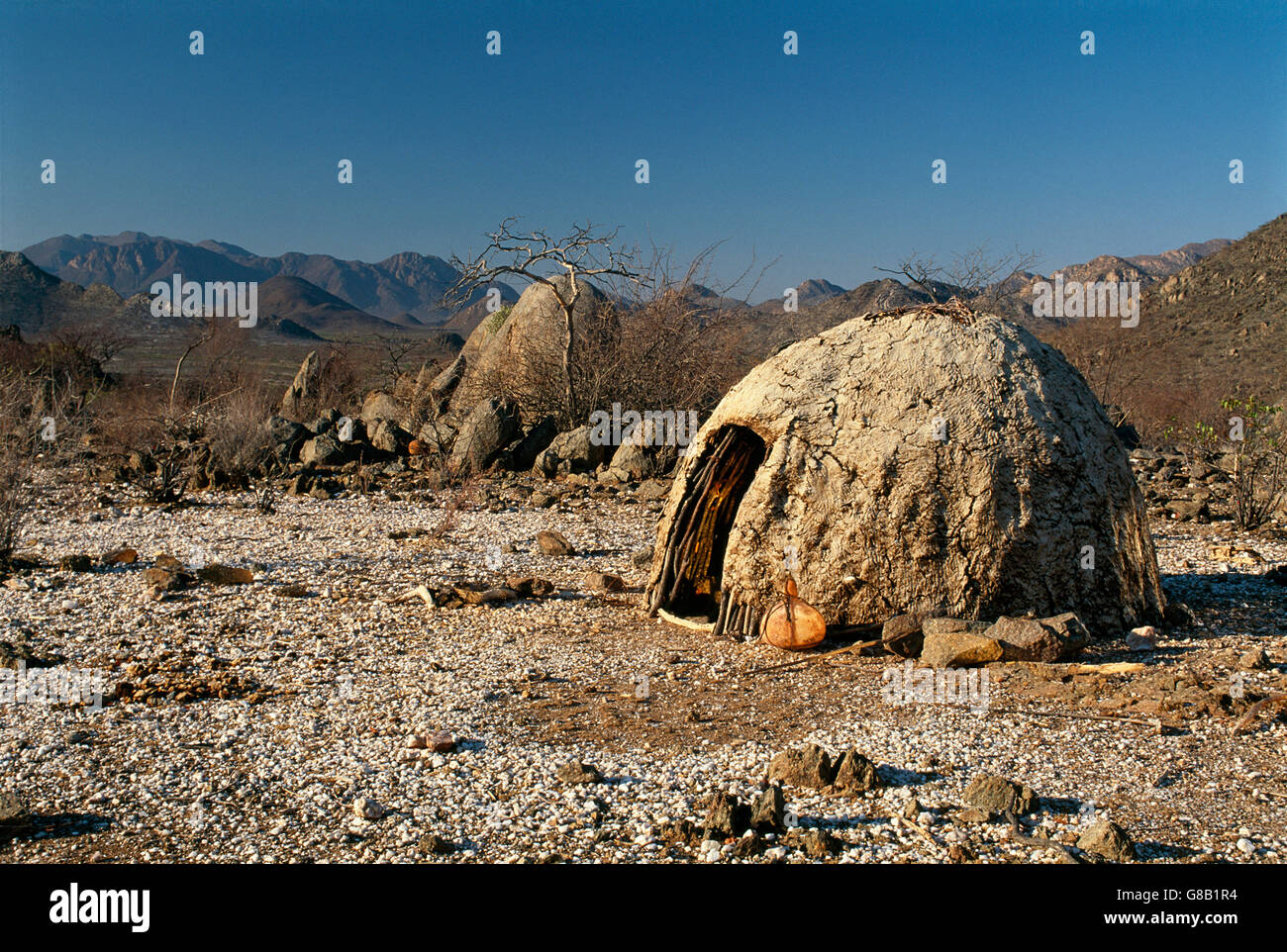 Angola, Himba hut Foto Stock