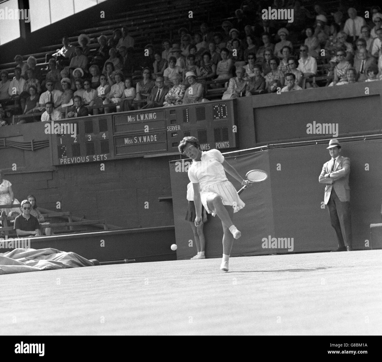 Tennis - Wightman Cup - Billie Jean King v Virginia Wade - Wimbledon Foto Stock