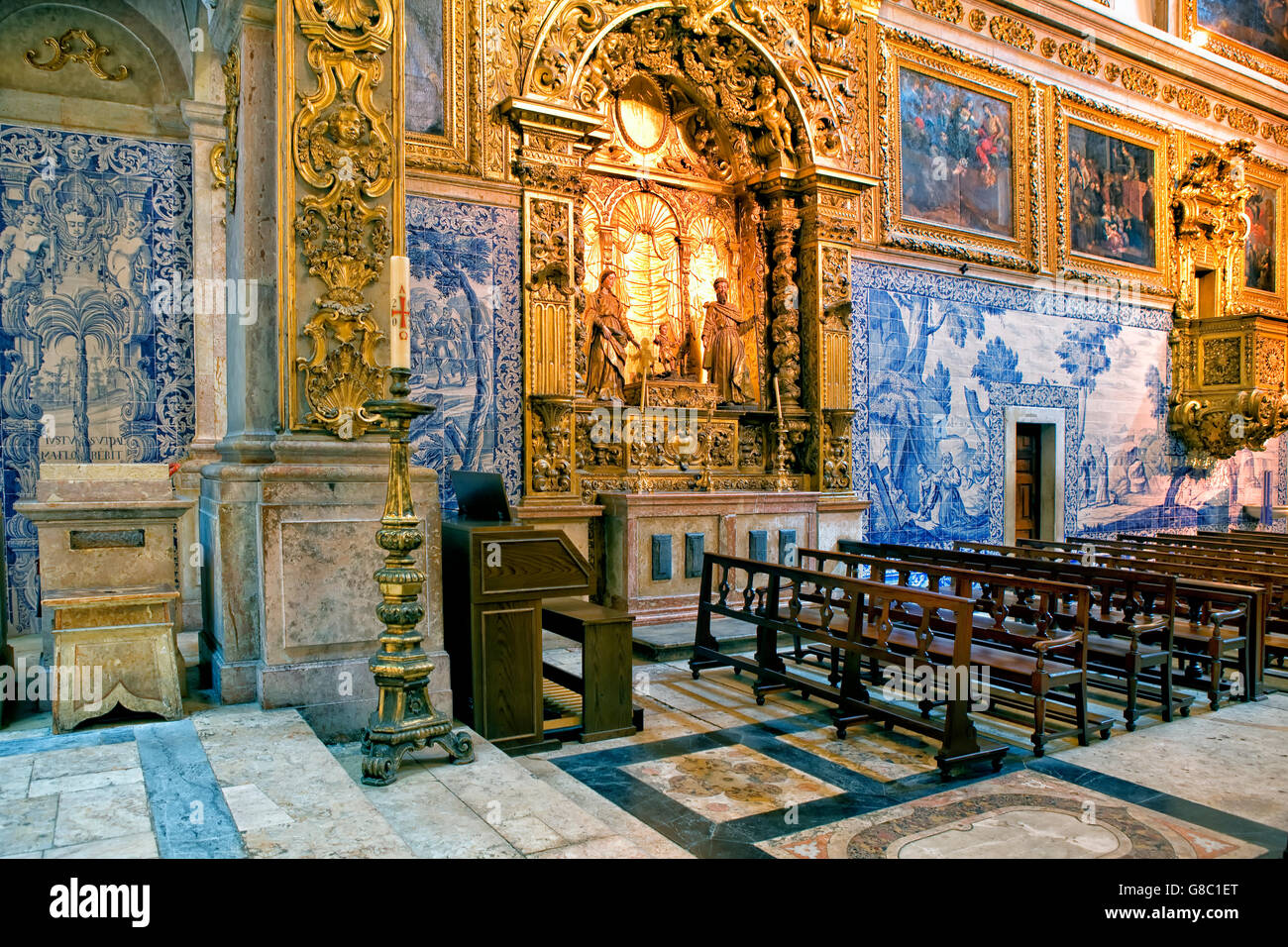 Chiesa di Madre de Deus in Nazionale Museo di piastrella in Lisbona Foto Stock