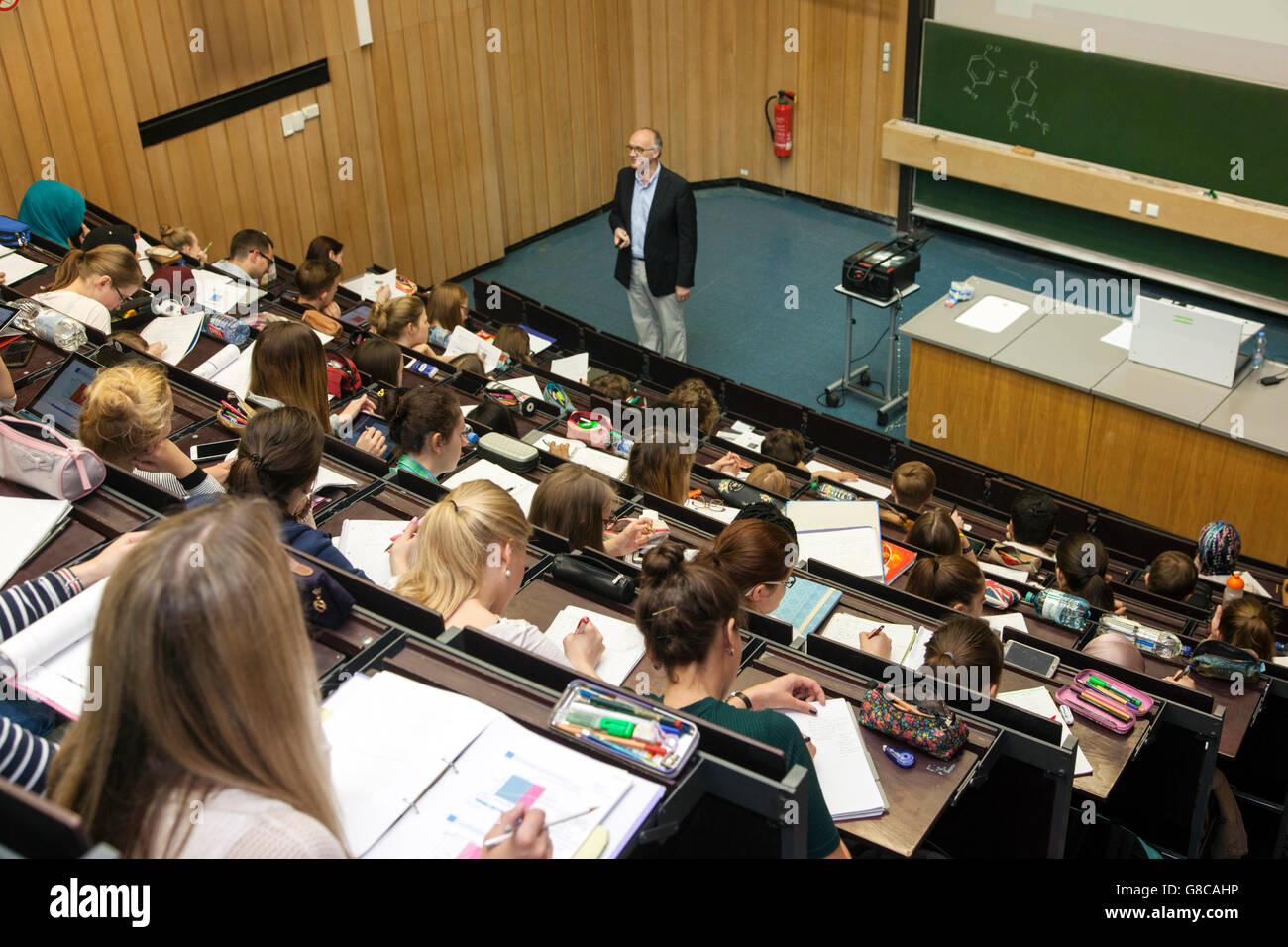 Lezione in auditorium Foto Stock