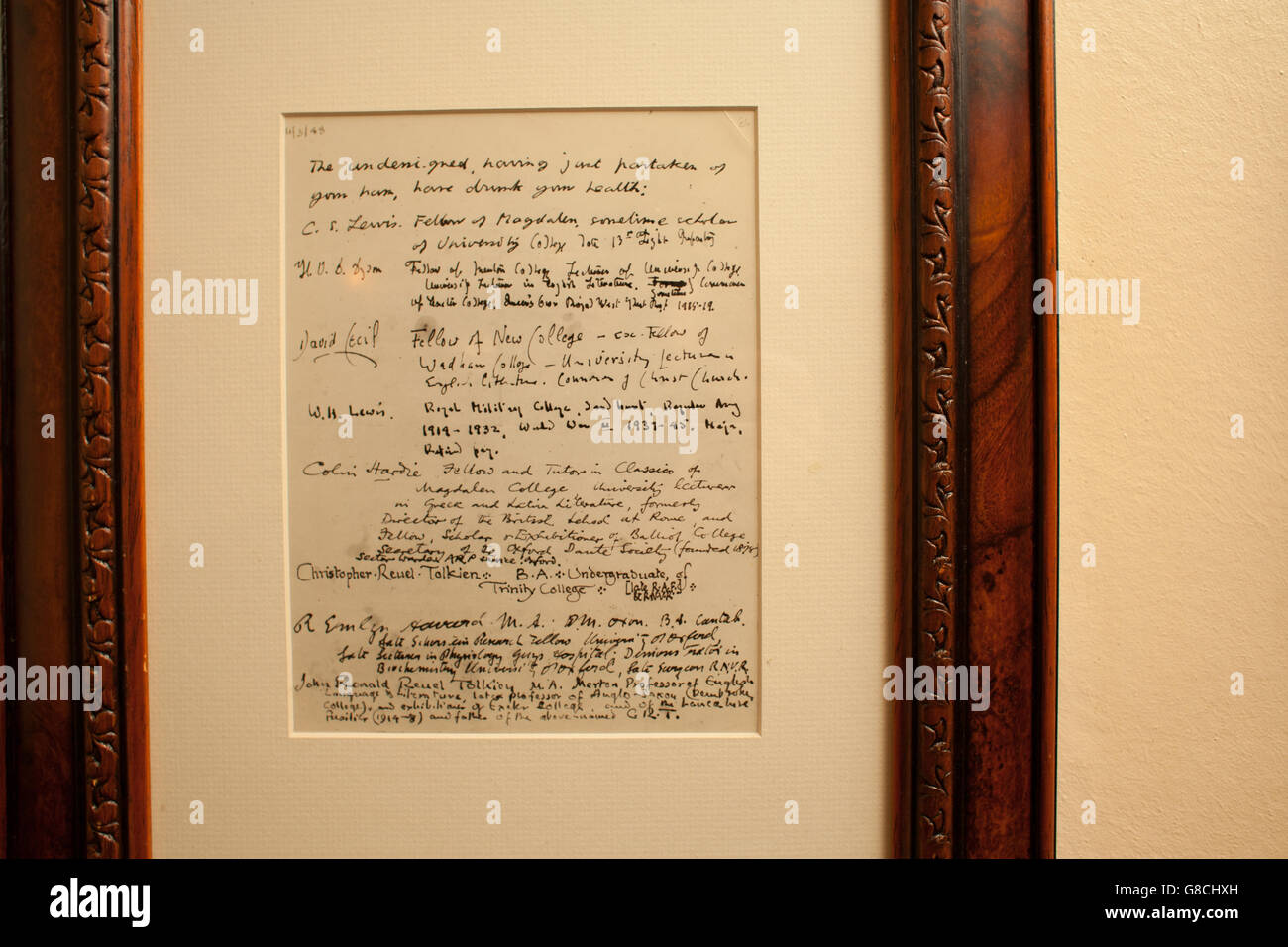 Oxford pub, l'aquila e il bambino sulla st Giles è stato il covo di J R R Tolkein e C S Lewis e altri membri della Inklings Foto Stock