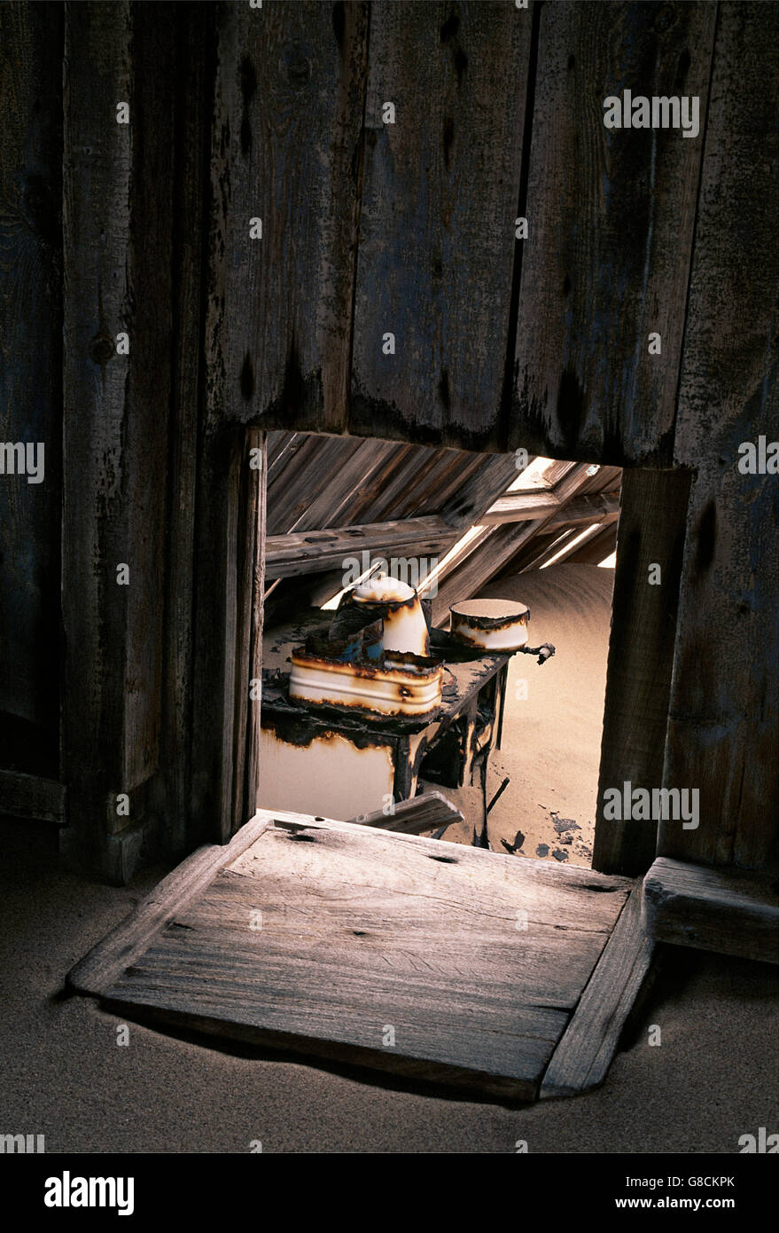 Ghost house, interno, Namibia. Art. Foto Stock