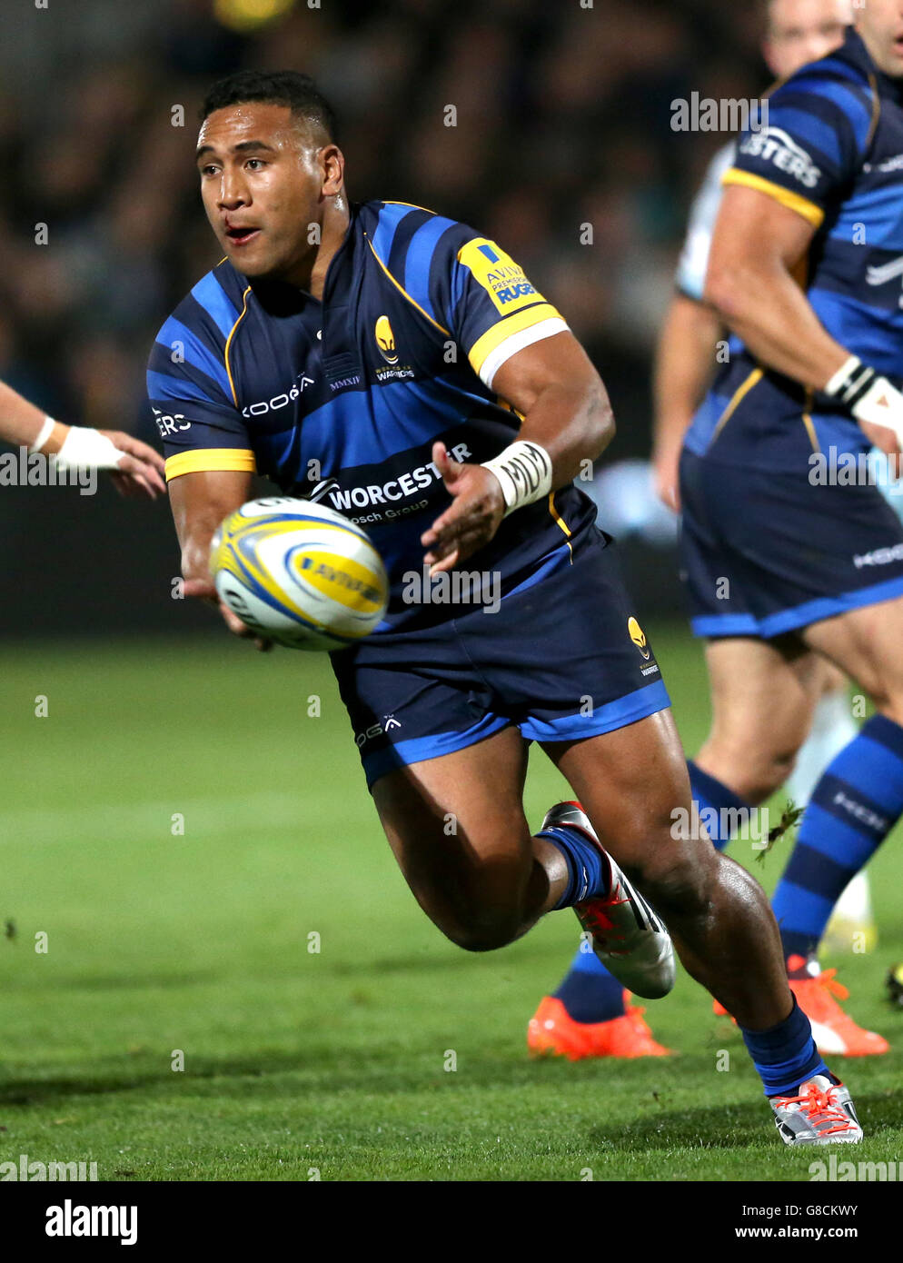 Rugby Union - Aviva Premiership - Worcester Warriors / Northampton Saints - Sixways Stadium. Cooper Vuna, Worcester Warriors Foto Stock