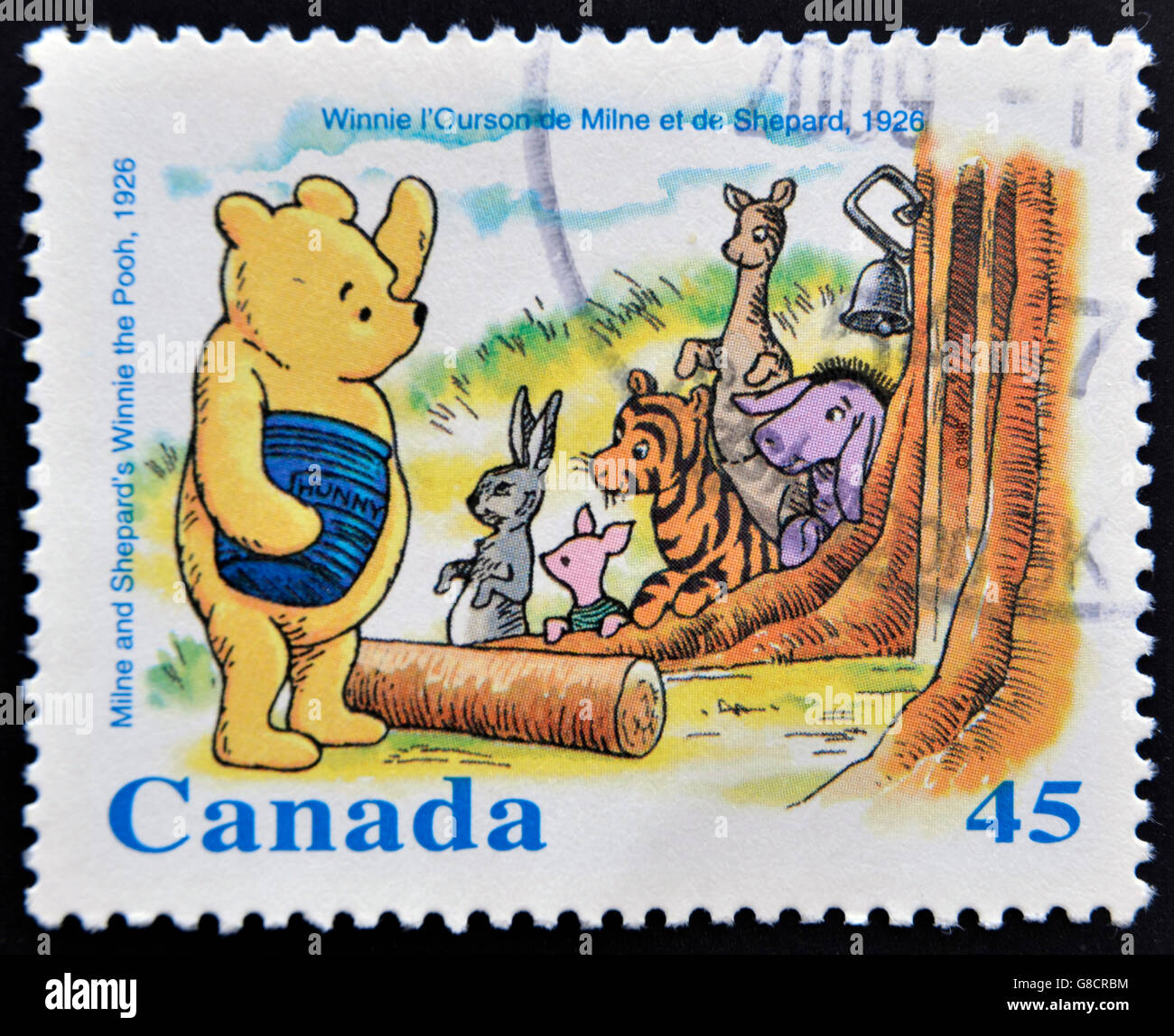 CANADA - circa 1996: timbro stampato inCanada, mostra Milne e Shepard di Winnie the Pooh, circa 1996 Foto Stock