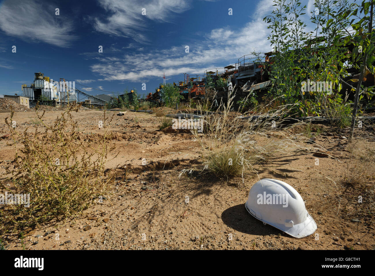 Miniera abbandonata, Sud Africani. Foto Stock