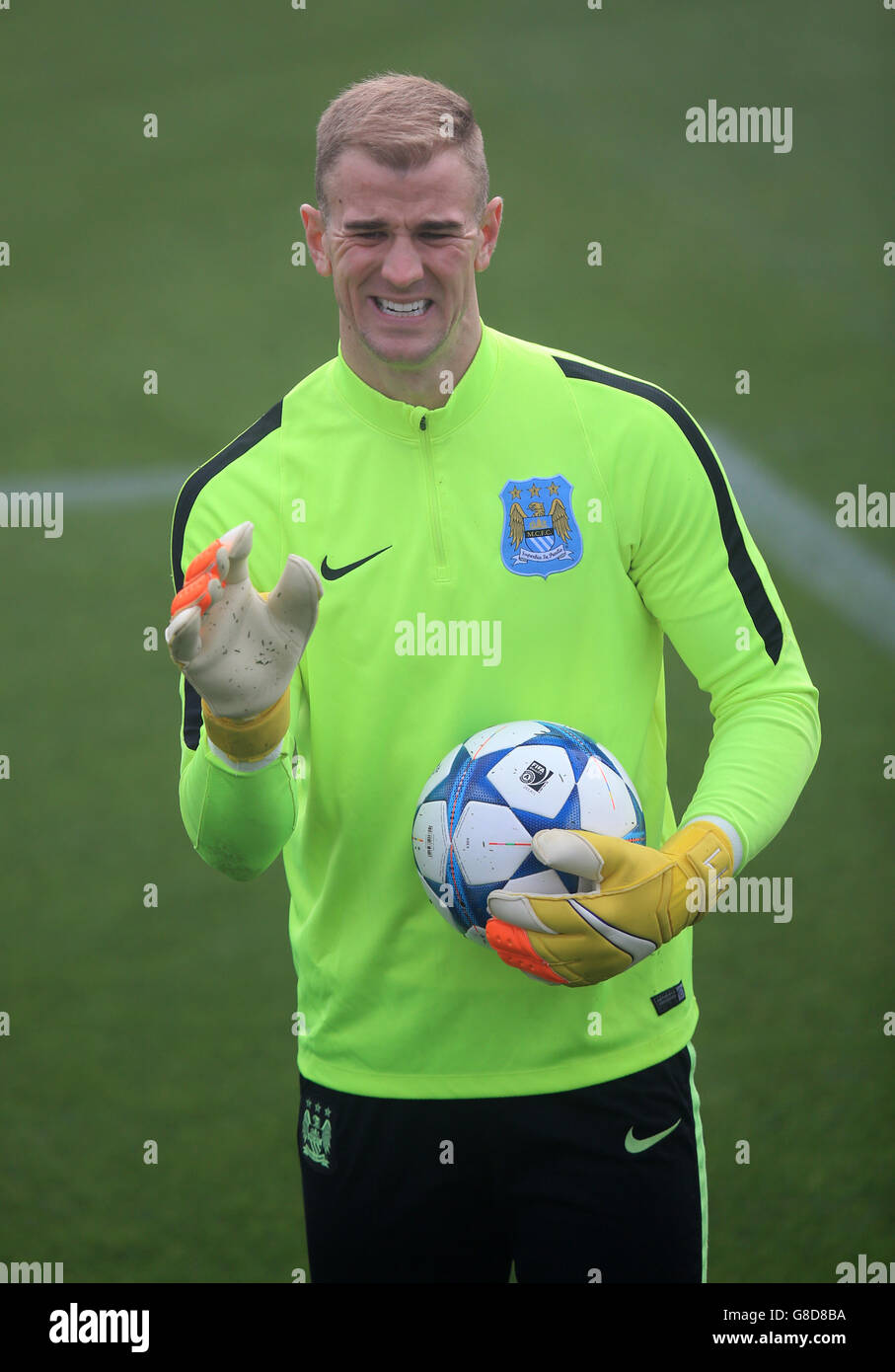 Soccer - UEFA Champions League - Gruppo D - Sevilla v Manchester City - Manchester City sessione di formazione - City Football Academy Foto Stock