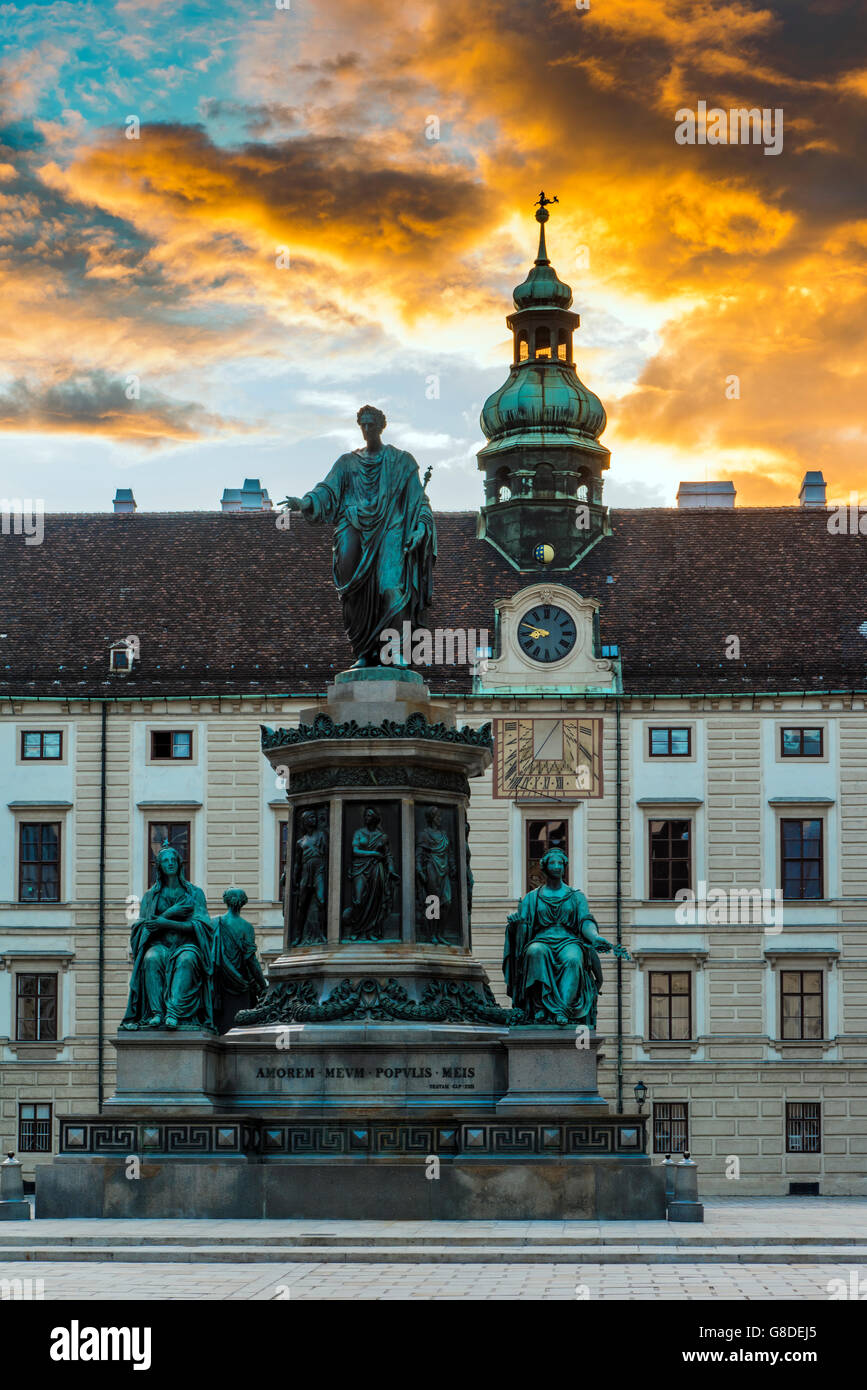 Palazzo di Hofburg al tramonto, Vienna, Austria Foto Stock