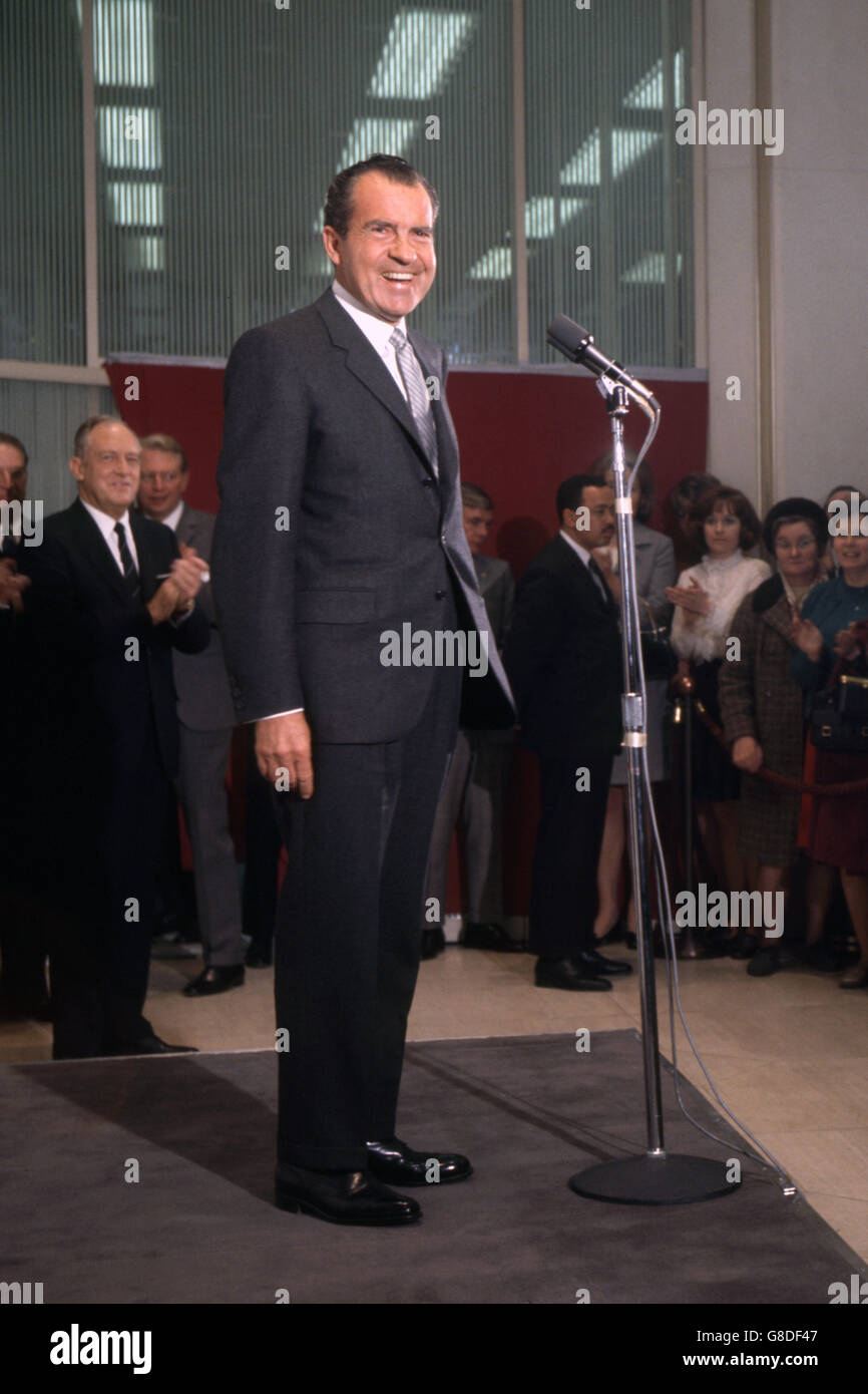 Politica - Richard Nixon visita - Ambasciata USA, Londra Foto Stock