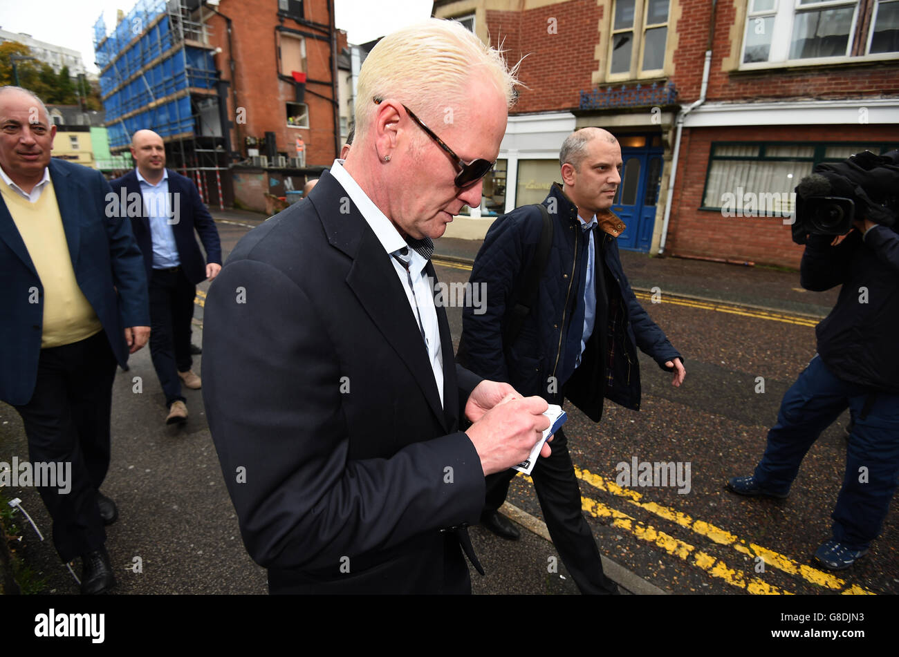 Paul Gascoigne in tribunale Foto Stock