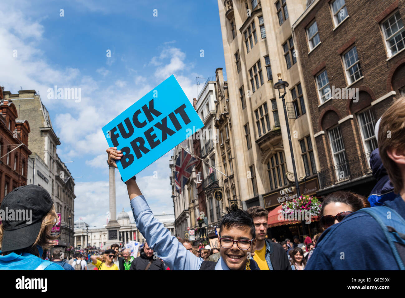 Marzo per l'Europa, Anti-Brexit protesta, LONDRA, REGNO UNITO, 02/07/2016 Foto Stock
