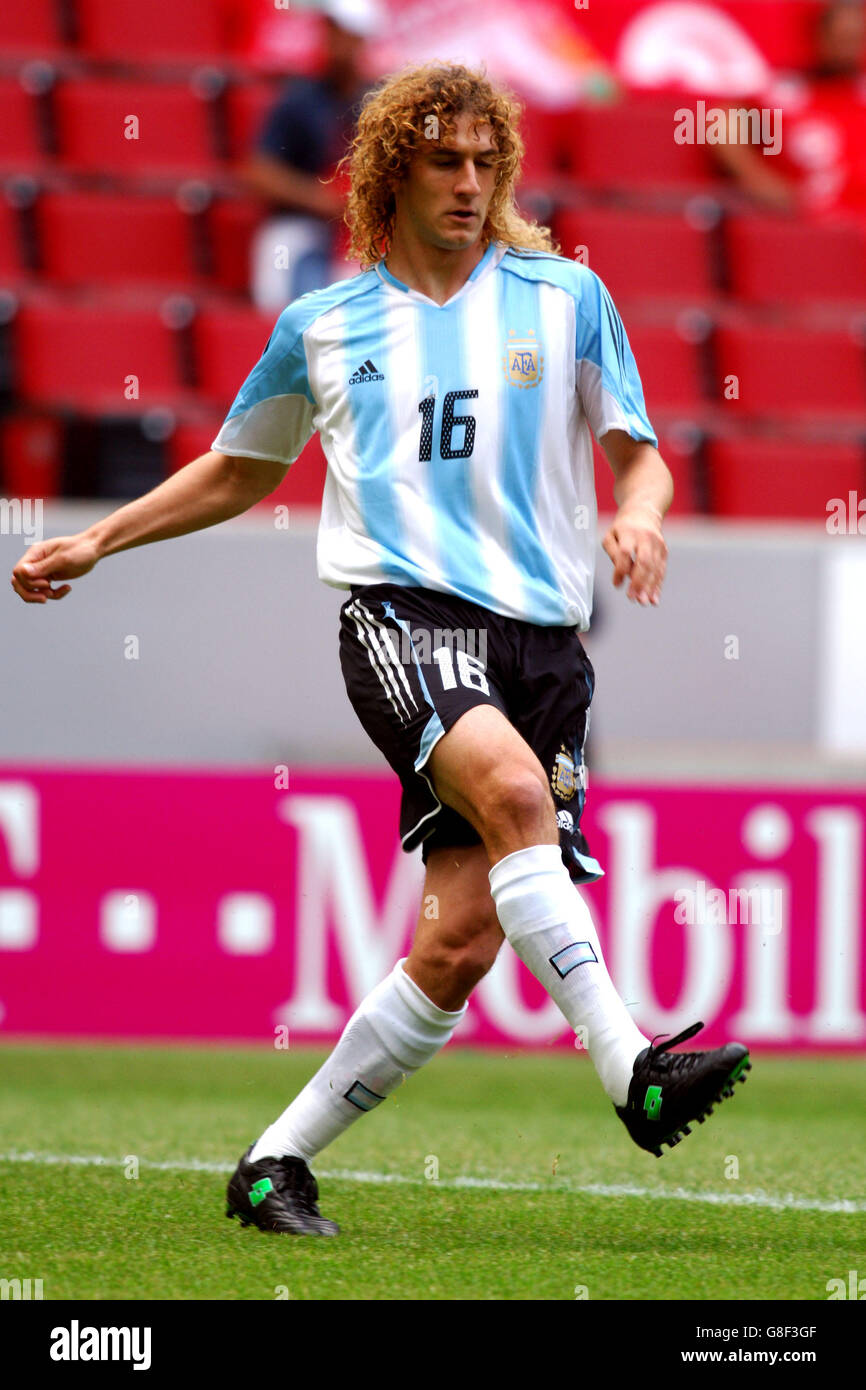 Calcio - Coppa delle confederazioni FIFA 2005 - Gruppo A - Argentina contro Tunisia - Stadio della Coppa del mondo. Fabricio Cococcini, Argentina Foto Stock