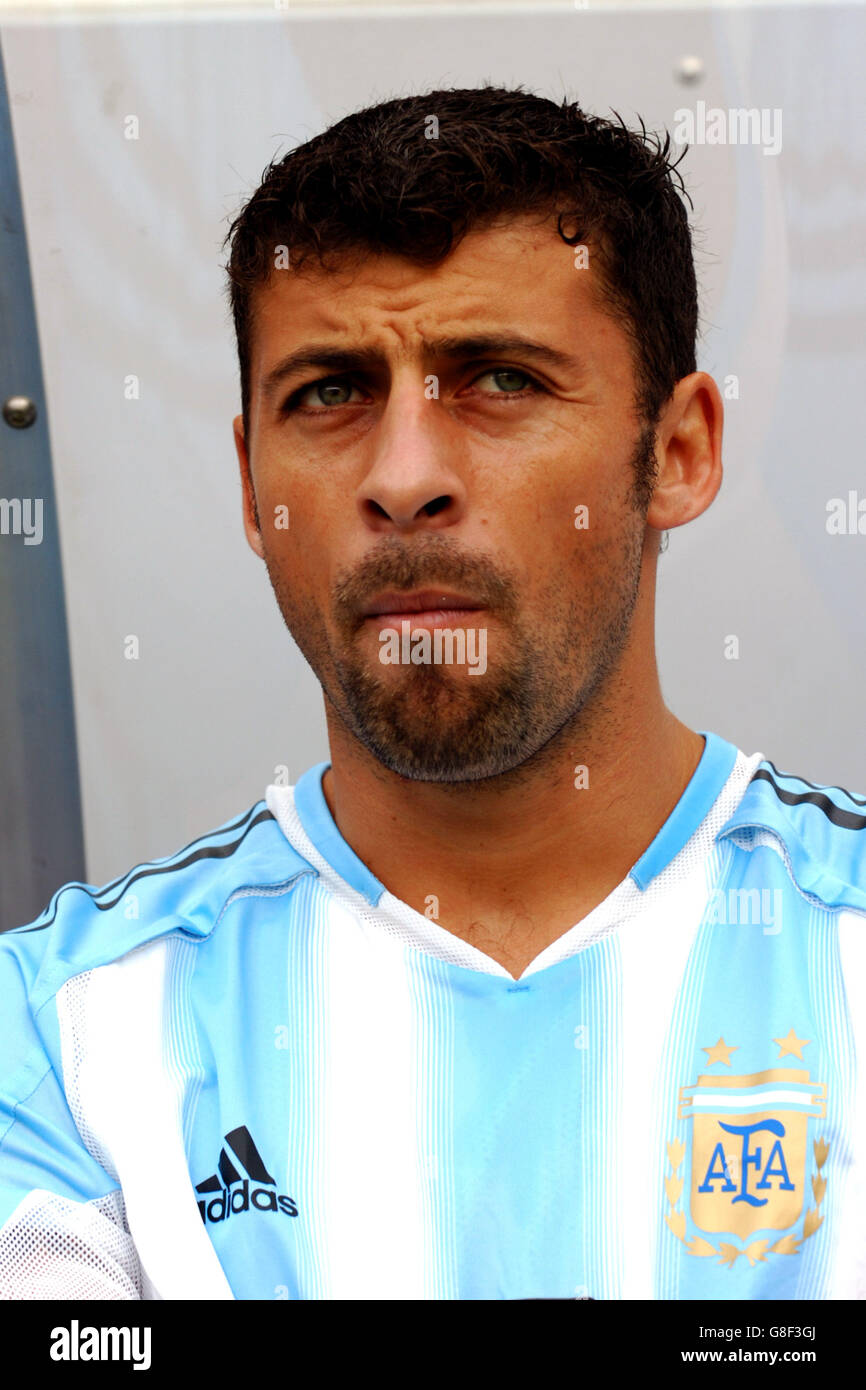 Calcio - Coppa delle confederazioni FIFA 2005 - Gruppo A - Argentina contro Tunisia - Stadio della Coppa del mondo. Walter Samuel, Argentina Foto Stock