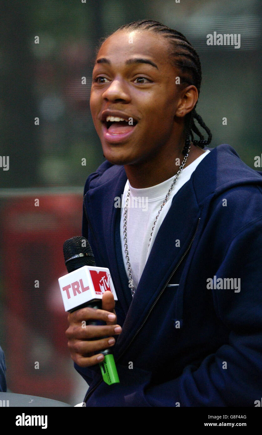 MTV's TRL - Total Request Live - show - Leicester Square. Arco Wow. Foto Stock