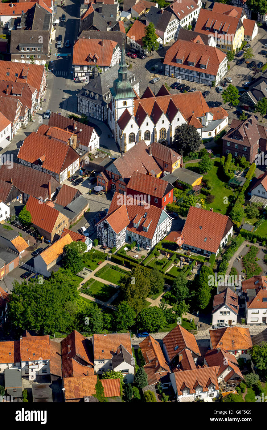 Vista aerea, Droste Droste House Garden Rietberg, East Westfalia, Renania settentrionale-Vestfalia, Germania, Europa, vista aerea, Foto Stock