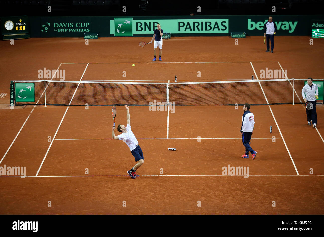 Davis Cup - Gran Bretagna v Belgio - finale - Anteprima giorno tre - Flanders Expo Center Foto Stock