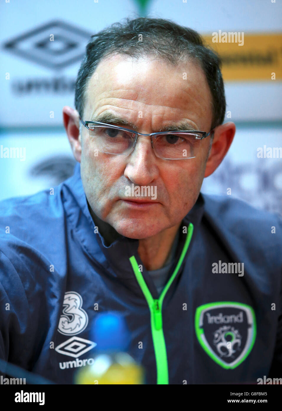 Il direttore della Repubblica d'Irlanda Martin o'Neil durante una conferenza stampa allo Stadion Bilino Polje, Zenica. Foto Stock