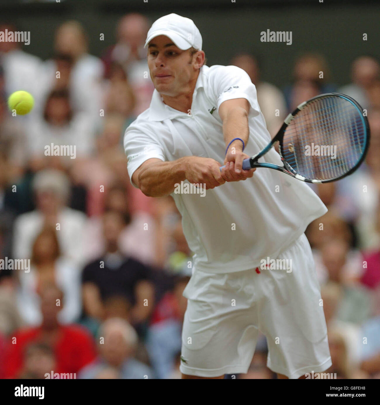 Tennis - campionati di Wimbledon 2005 - Uomini finale - Roger Federer v Andy Roddick - Tutti i Club in Inghilterra Foto Stock