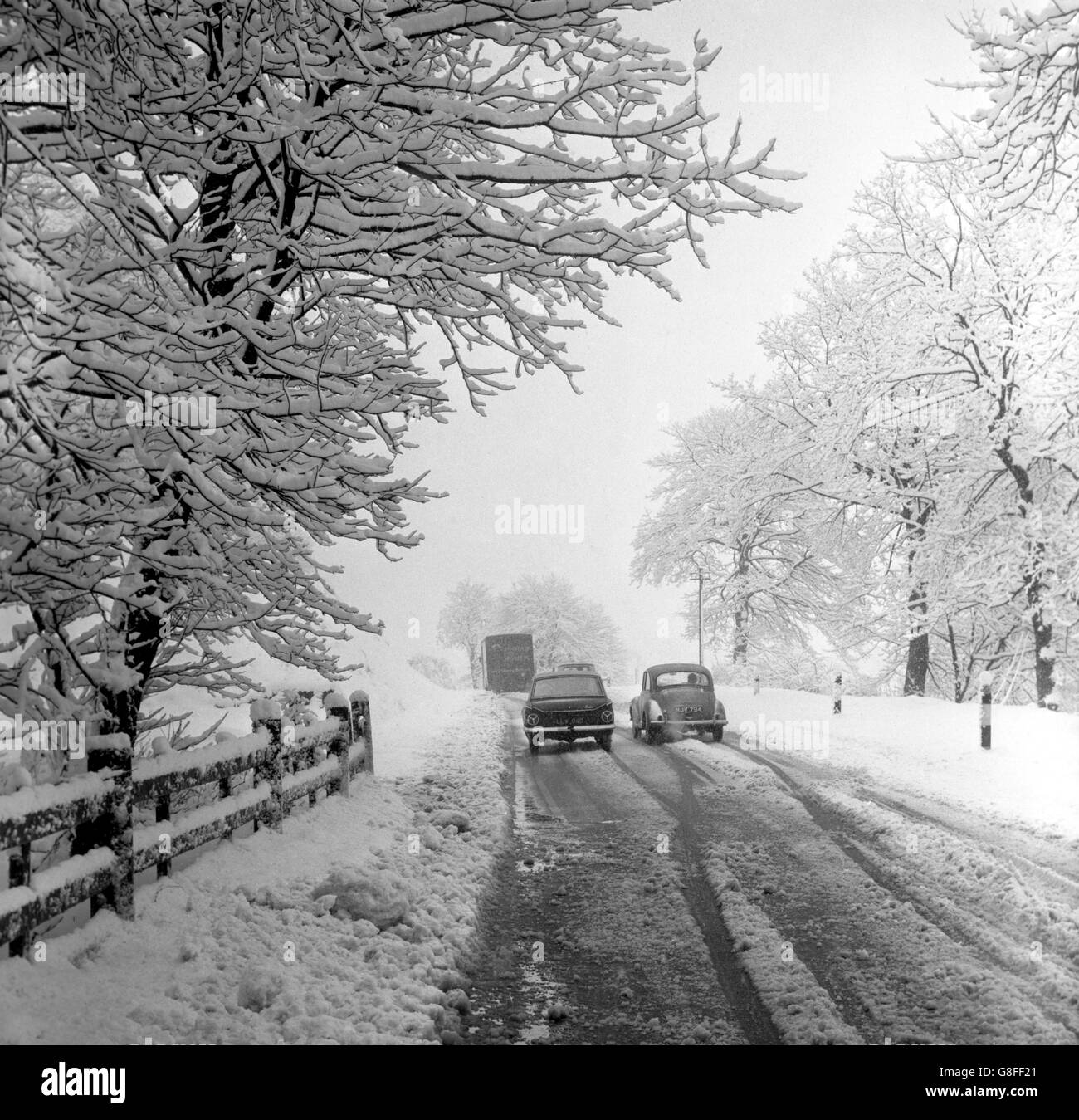 Aprile Blizzards nello Yorkshire Foto Stock