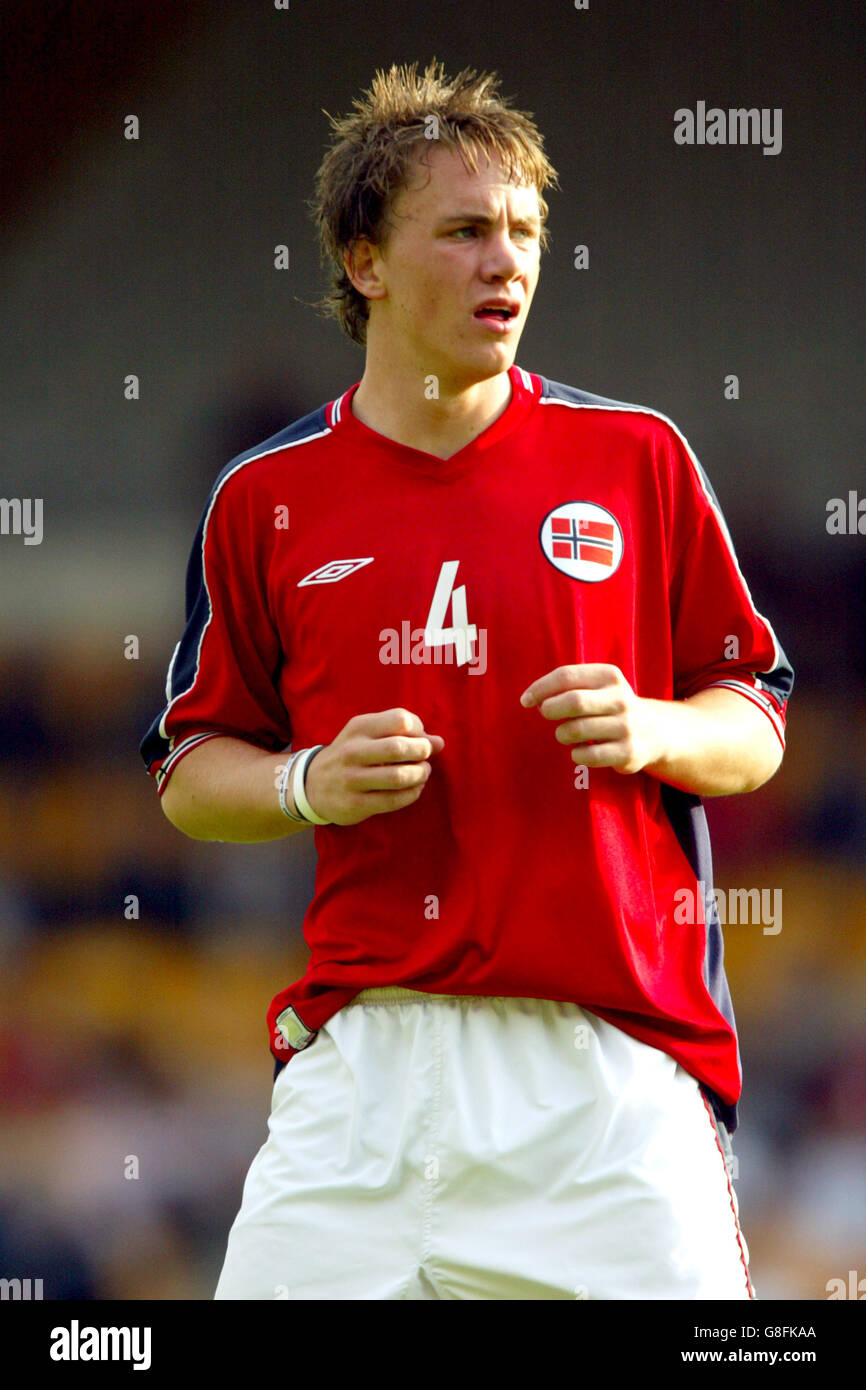 Calcio - under 18 International friendly - Inghilterra / Norvegia - vale Park. Lars Okland, Norvegia Foto Stock