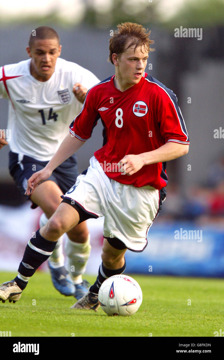 Calcio - Under 18 International friendly - Inghilterra / Norvegia - vale Park. Hans Nordby, Norvegia Foto Stock