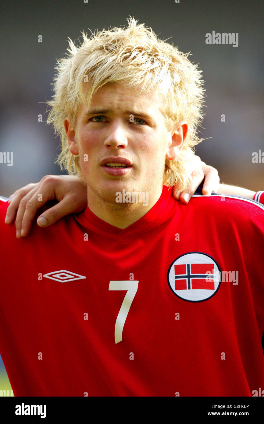 Calcio - Under 18 International friendly - Inghilterra / Norvegia - vale Park. Kim Bensten, Norvegia Foto Stock