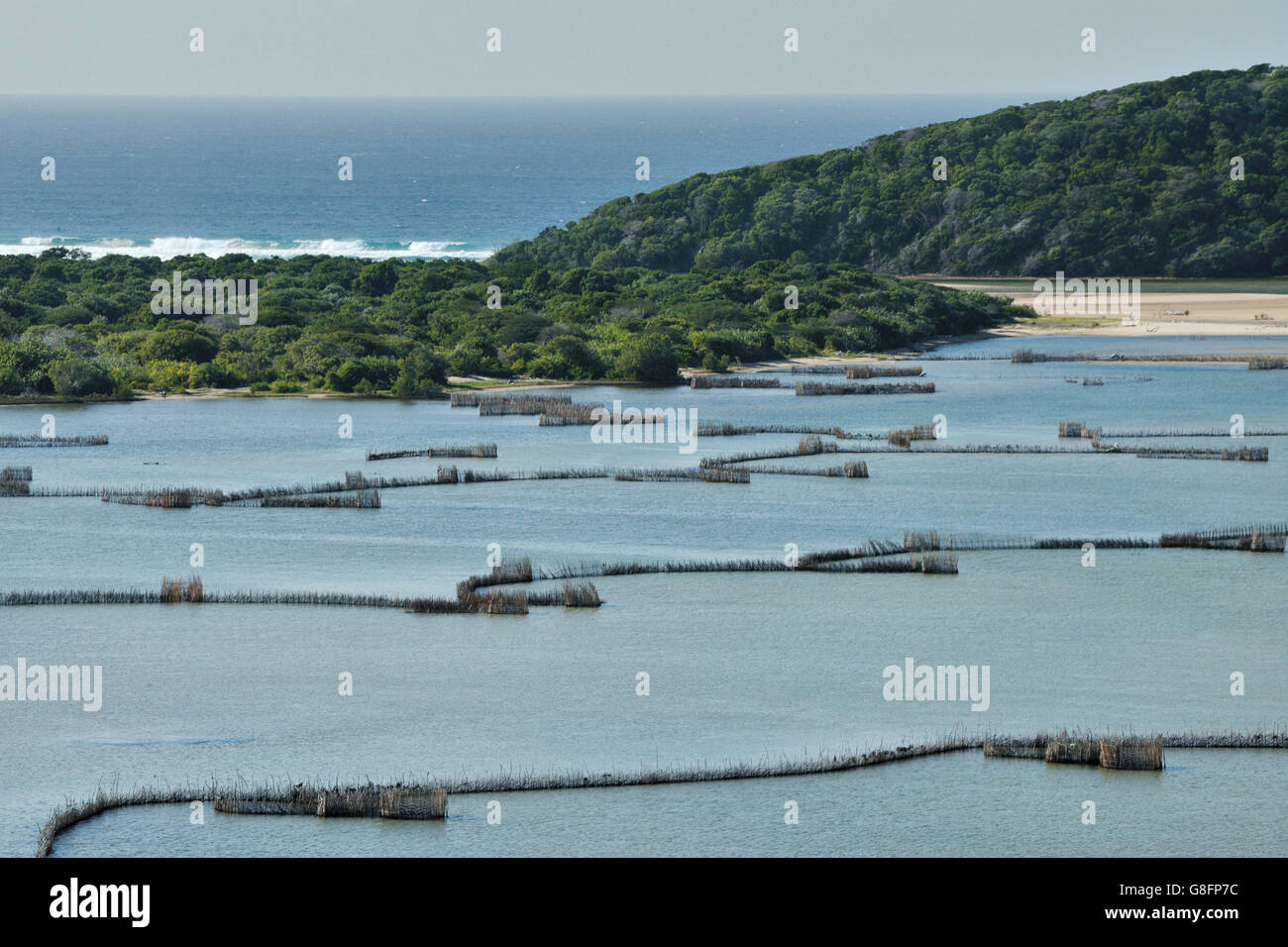 Fishtrap, Kosi bay, KwaZulu Natal, Sud Africa. Foto Stock
