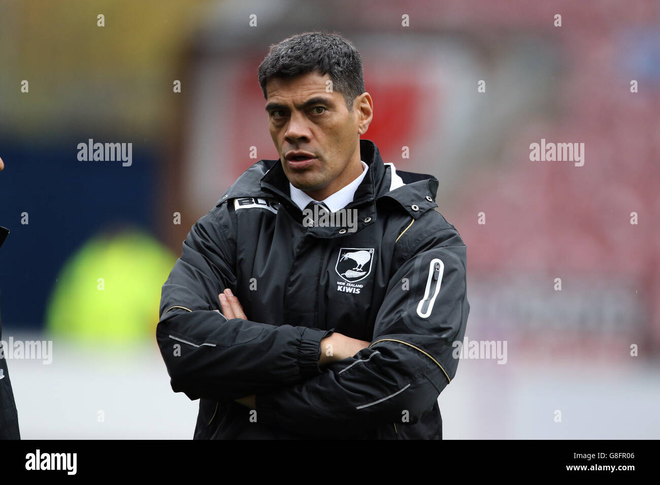 Il capo allenatore neozelandese Stephen Kearney prima della partita della International Test Series al DW Stadium di Wigan. PREMERE ASSOCIAZIONE. Data foto: Sabato 14 novembre 2015. Vedi la storia della PA RUGBYL Inghilterra. Il credito fotografico deve essere: Richard Sellers/PA Wire. RISORSE: SOLO PER USO EDITORIALE. Nessun uso commerciale. Nessuna falsa associazione commerciale. Nessuna emulazione video. Nessuna manipolazione delle immagini. Foto Stock