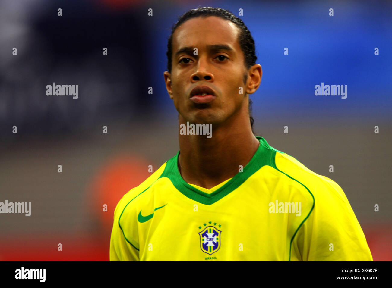 Calcio - Coppa delle confederazioni FIFA 2005 - Gruppo B - Brasile / Grecia - Stadio dei Mondiali di calcio. Ronaldinho, Brasile Foto Stock