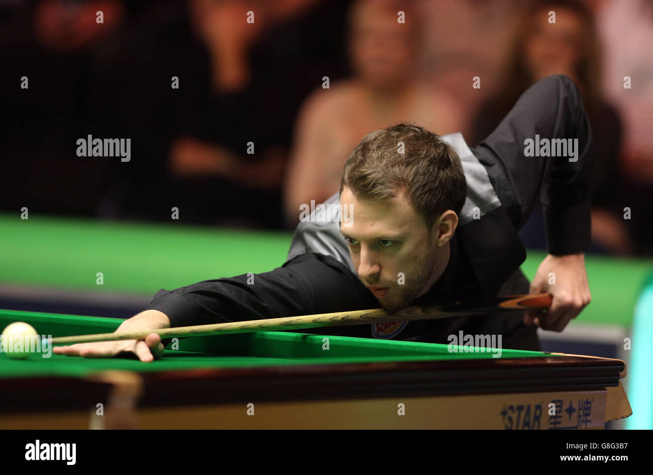 Judd Trump di Bristol durante il quinto giorno del campionato britannico di biliardo Betway 2015 allo York Barbican, York. PREMERE ASSOCIAZIONE foto. Data foto: Domenica 29 novembre 2015. Vedi la storia della Pennsylvania SNOOKER York. Il credito fotografico deve essere: Richard Sellers/PA Wire. Foto Stock