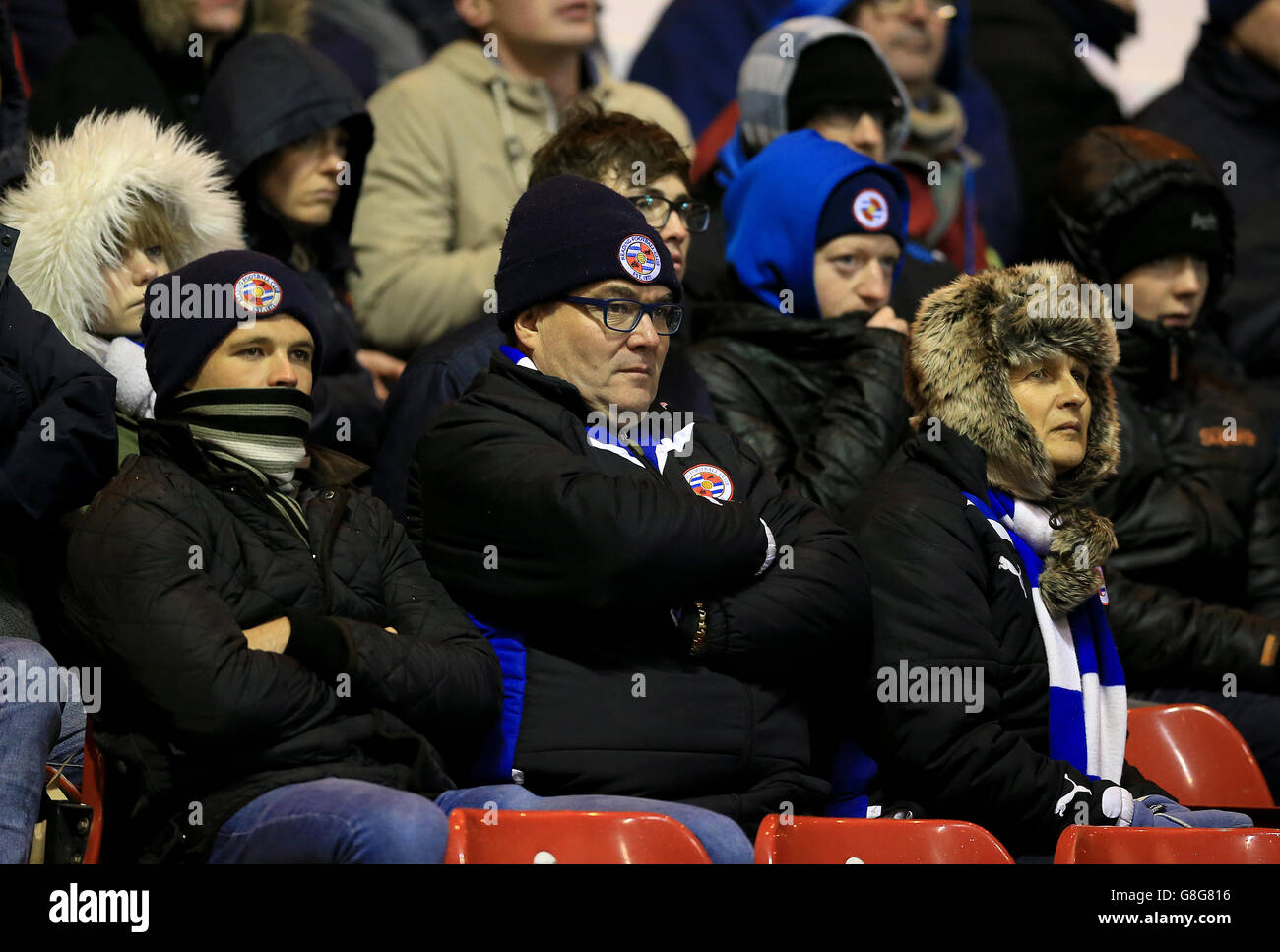 Nottingham Forest v Reading - Sky Bet Championship - City Ground. Ventilatori di lettura nei supporti Foto Stock
