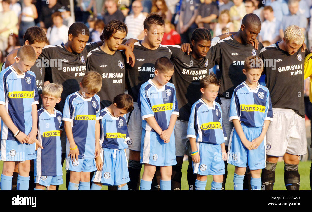 Calcio - amichevole - Wycombe Wanderers / Chelsea - Causeway Stadium. Chelsea riflette sugli attentati di Londra durante un minuto di silenzio. Foto Stock