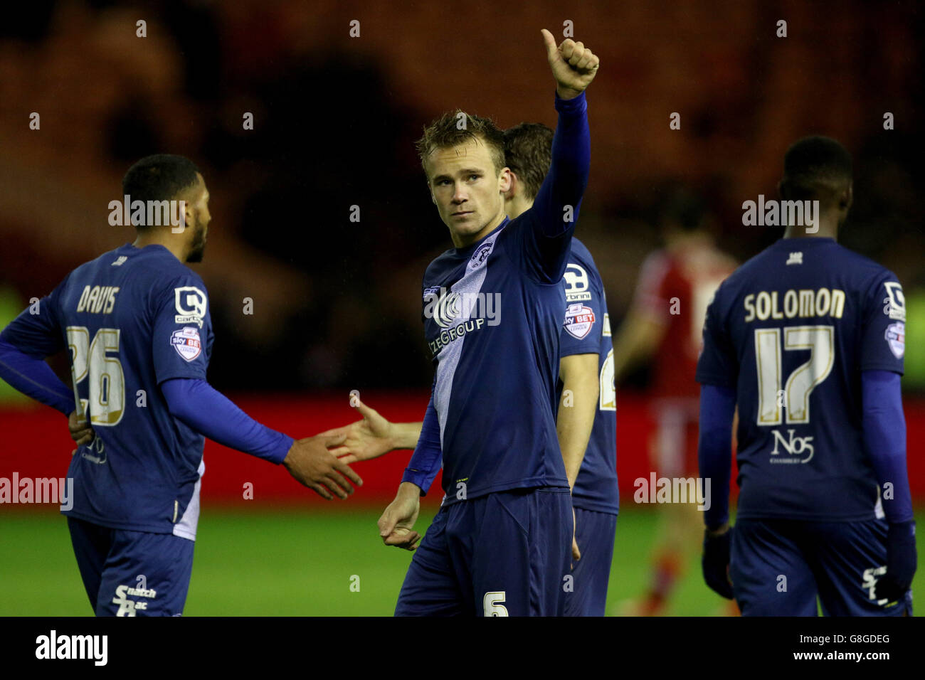 Middlesbrough / Birmingham City - Campionato Sky Bet - Stadio Riverside. Maikel Kieftenbeld di Birmingham dopo l'estrazione del 0-0 Foto Stock
