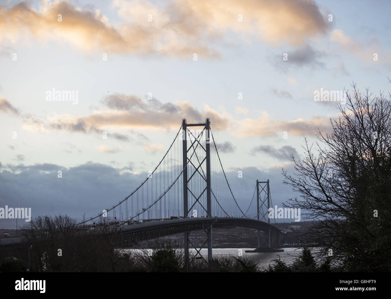 Forth Road Bridge la chiusura Foto Stock