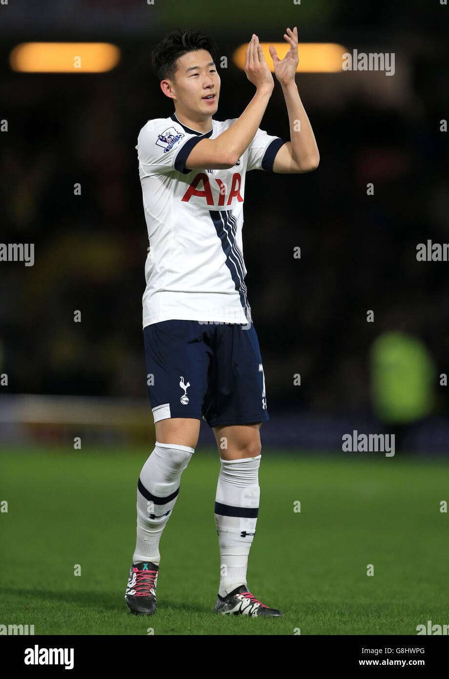 Watford v Tottenham Hotspur - Barclays Premier League - Vicarage Road. Tottenham Hotspur's Son Heung-min Foto Stock