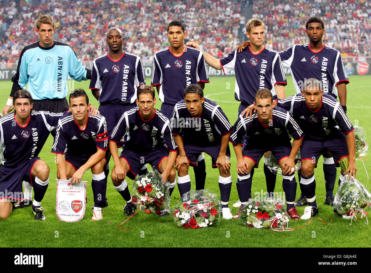 Calcio - LG Amsterdam Tournament 2005 - Ajax v Arsenal - Amsterdam Arena. AJAX, gruppo di team Foto Stock