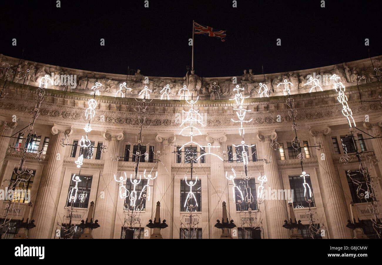 Keyframes di Groupe LAPS/Thomas Veyssi&Atilde;&copy;re su Regent Street, Londra, come parte del Lumiere London Light Festival. Foto Stock