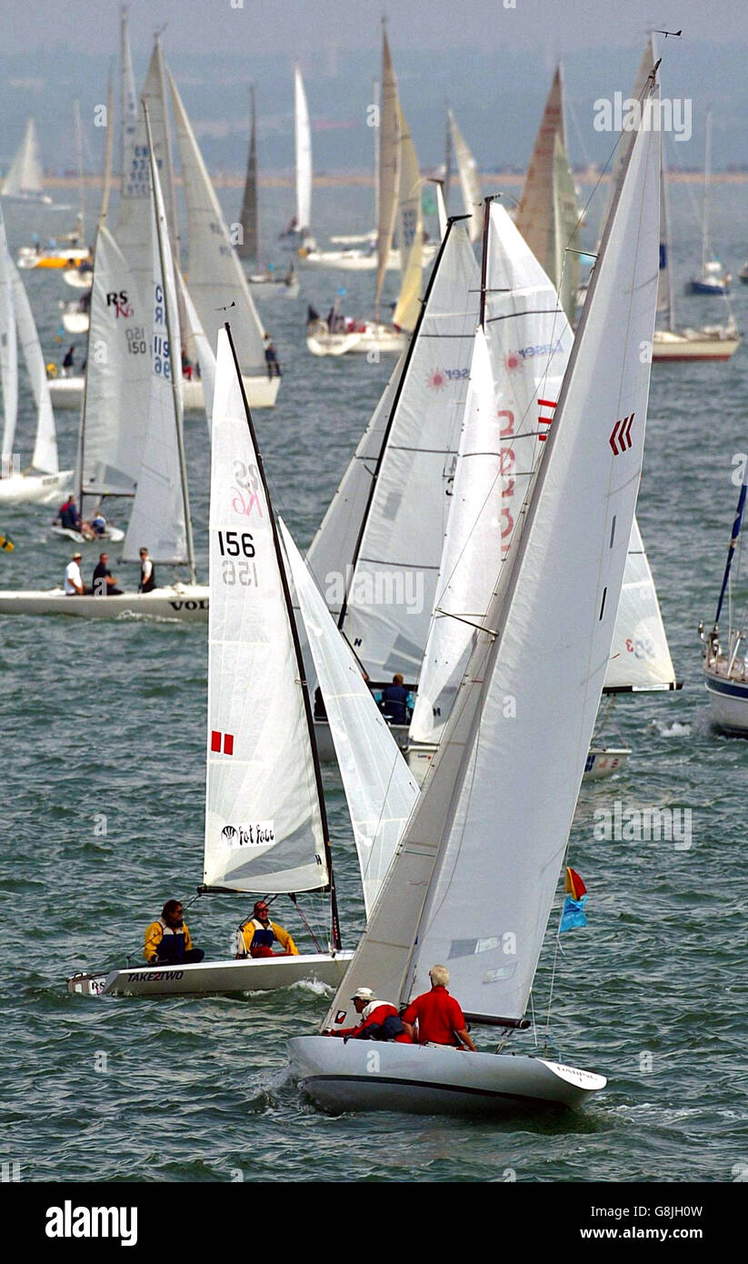 Annuale di Cowes Week Regata Foto Stock