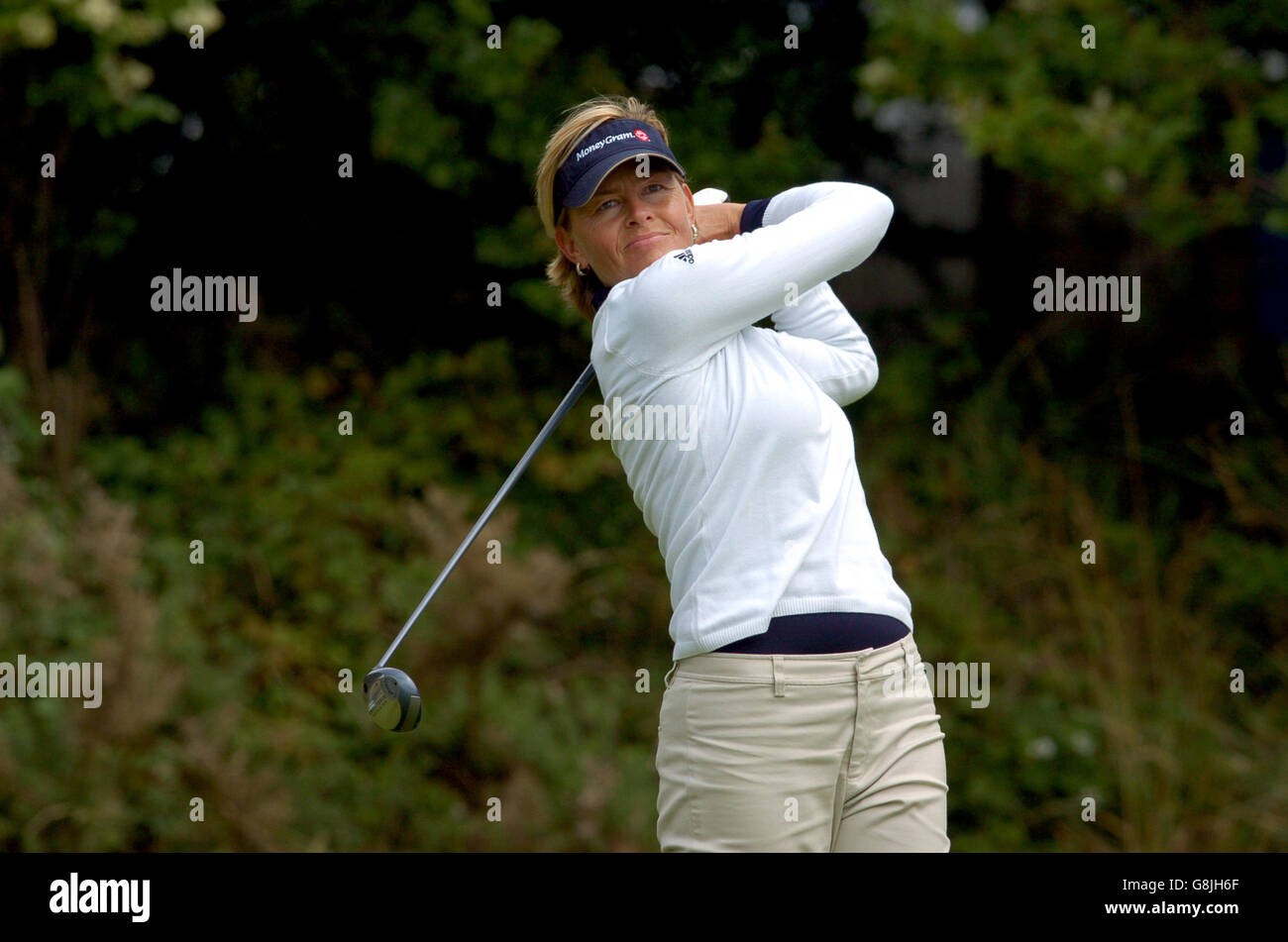Golf - Women's British Open 2005 - Royal Birkdale. Liselotte Neumann tee off dal 5 Foto Stock