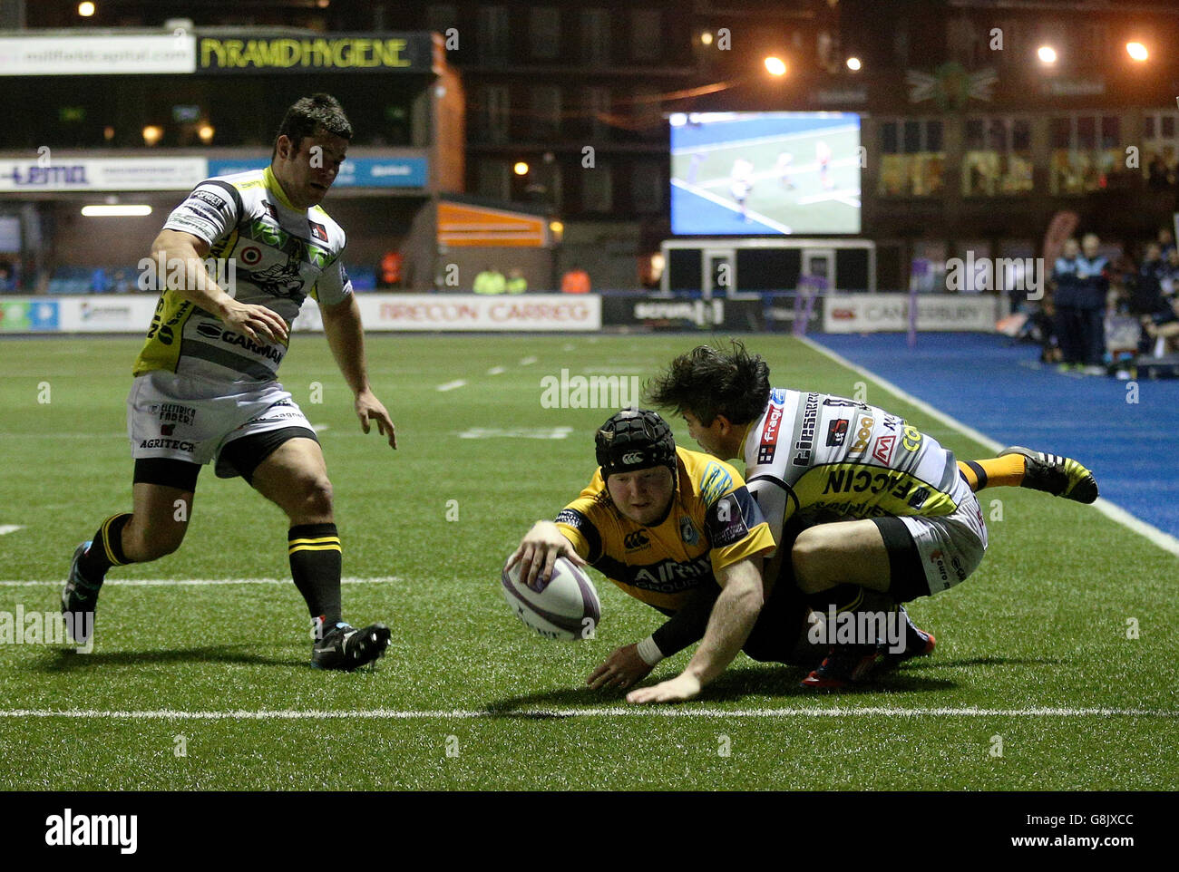 Cardiff Blues v Rugby Calvisano - European Challenge Cup - Piscina tre - Cardiff Arms Park Foto Stock