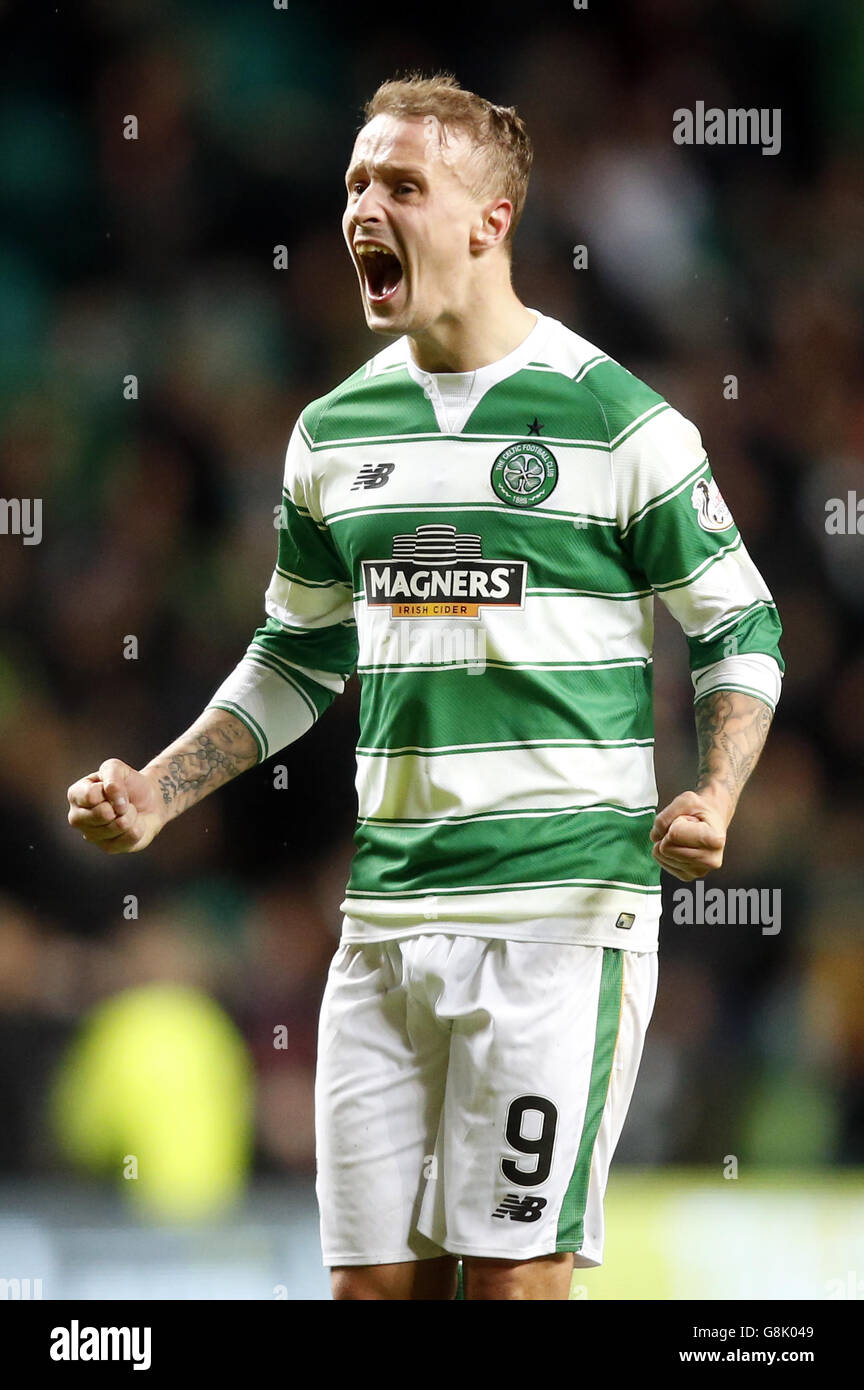 Celtic's Leigh Griffiths festeggia a tempo pieno la partita di premiership Scozzesi al Celtic Park, Glasgow. PREMERE ASSOCIAZIONE foto. Data immagine: Sabato 2 gennaio 2016. Vedi PA storia CALCIO Celtic. Il credito fotografico dovrebbe essere: Danny Lawson/PA Wire. LIMITAZIONI: Foto Stock
