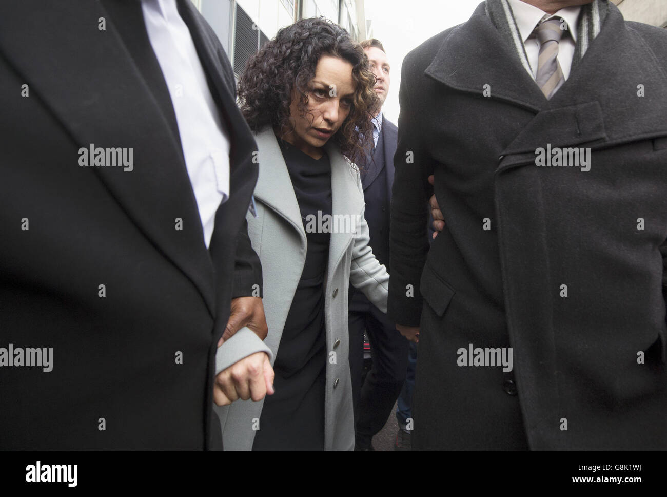 EVA Carneiro lascia il London South Employment Tribunal a Croydon dopo tre ore di audizione per il suo costruttivo procedimento di licenziamento contro il Premier League club Chelsea FC. Foto Stock