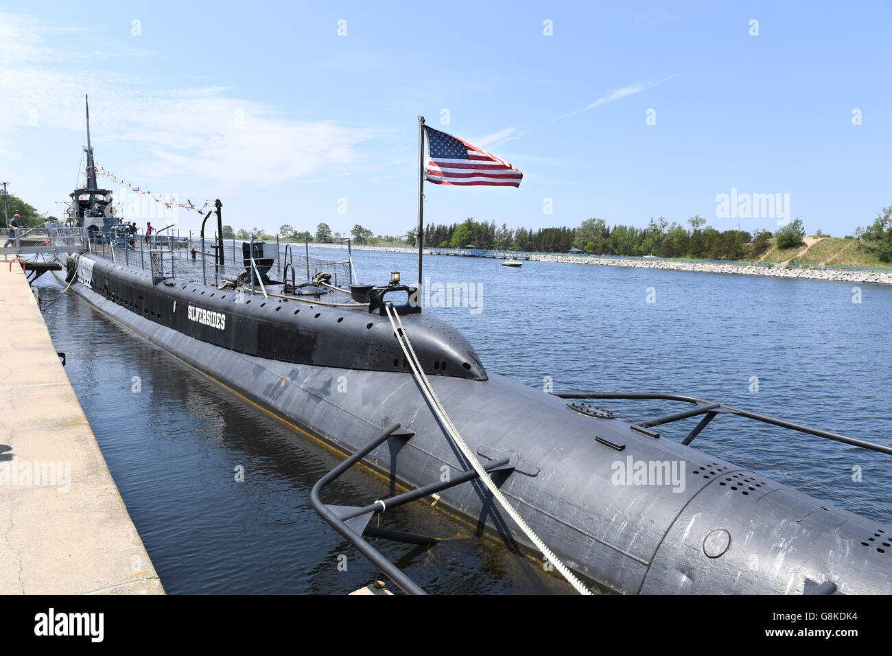 Muskegon, MI, Stati Uniti d'America - 20 Giugno 2016: USS Silversides Museo del sottomarino in Muskegon, Michigan Foto Stock