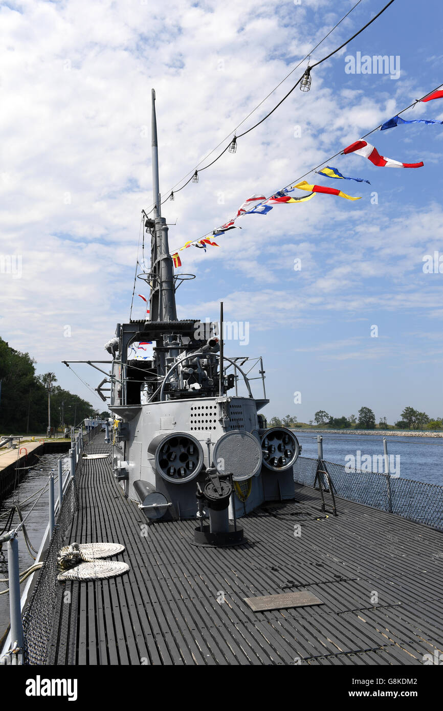 Muskegon, MI, Stati Uniti d'America - 20 Giugno 2016: USS Silversides Museo del sottomarino in Muskegon, Michigan Foto Stock