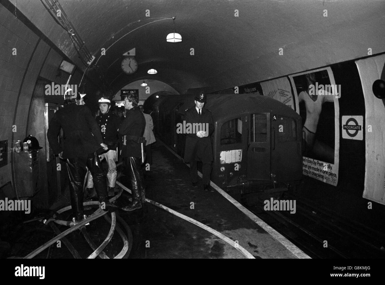 I disastri e gli incidenti - Moorgate Tube Crash - Londra - 1975 Foto Stock